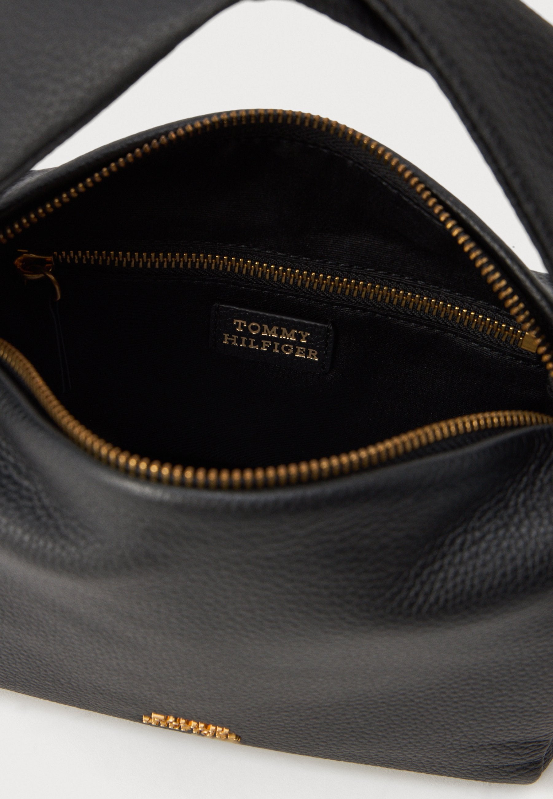 CITY LEATHER TWIST HANDLE BAG - Handbag - black