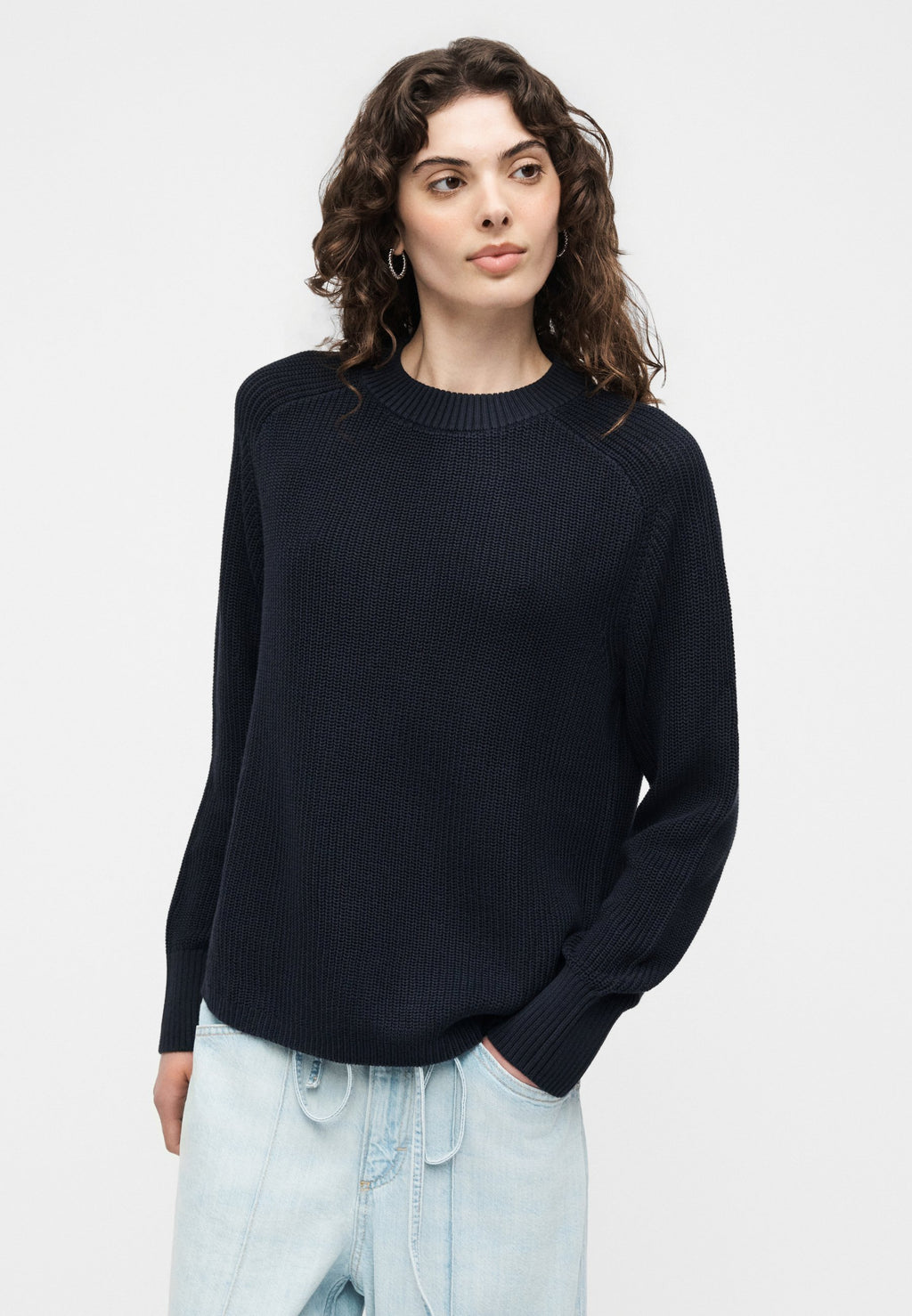 C NECK - Jumper - evening blue