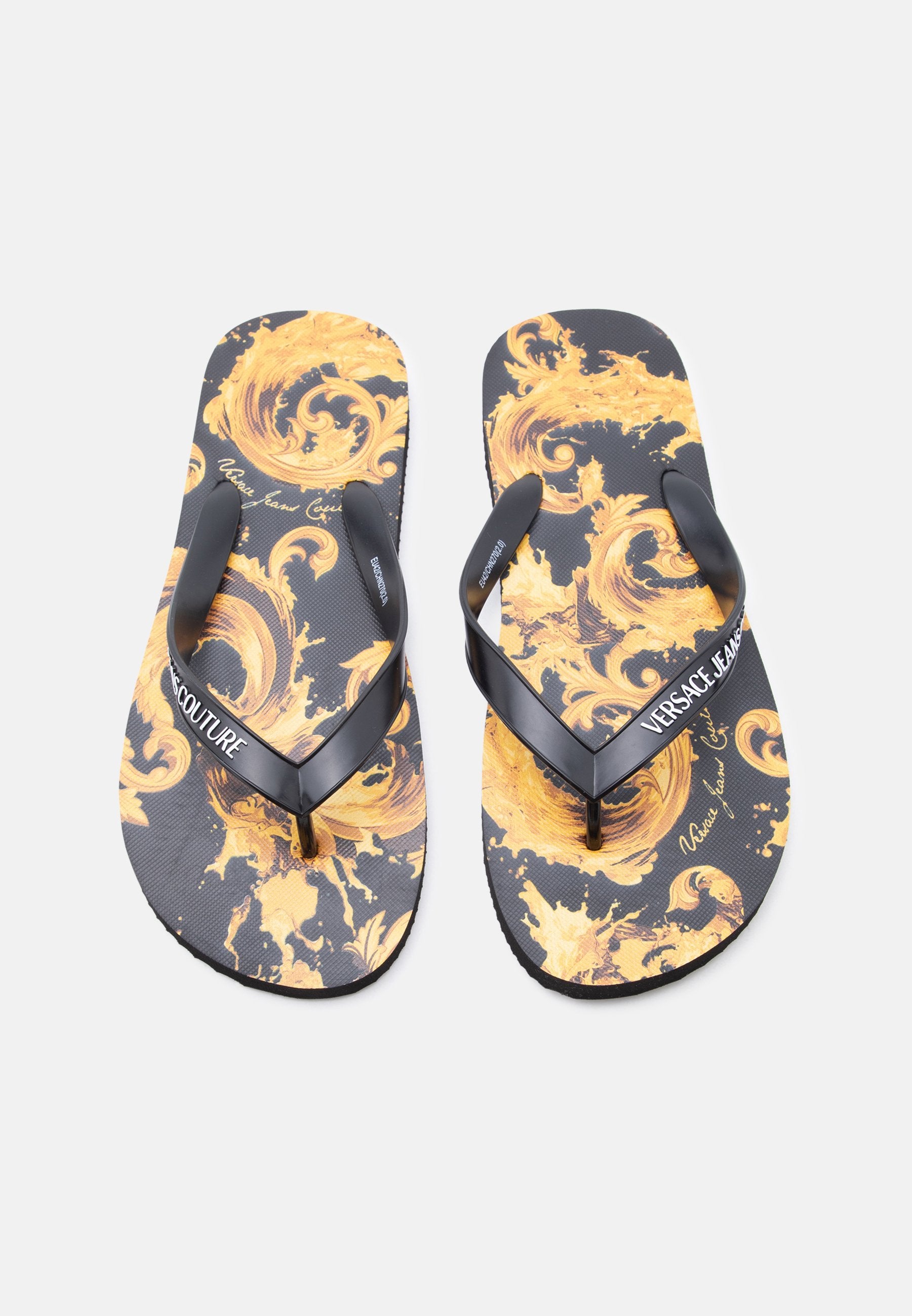 FONDO - T-bar sandals - black/gold-coloured