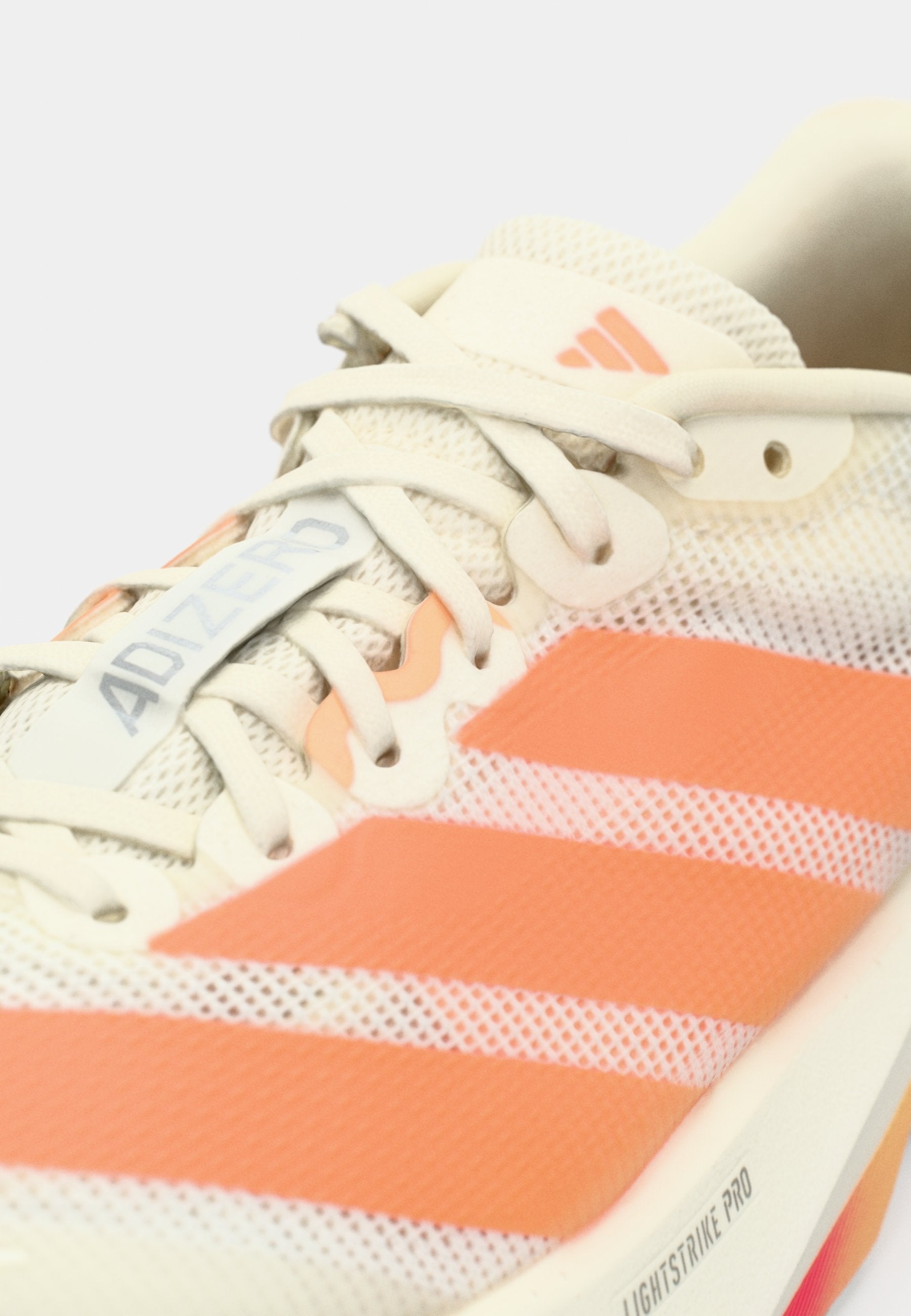 ADIZERO BOSTON - Road running shoes - off white/beam orange/acid orange