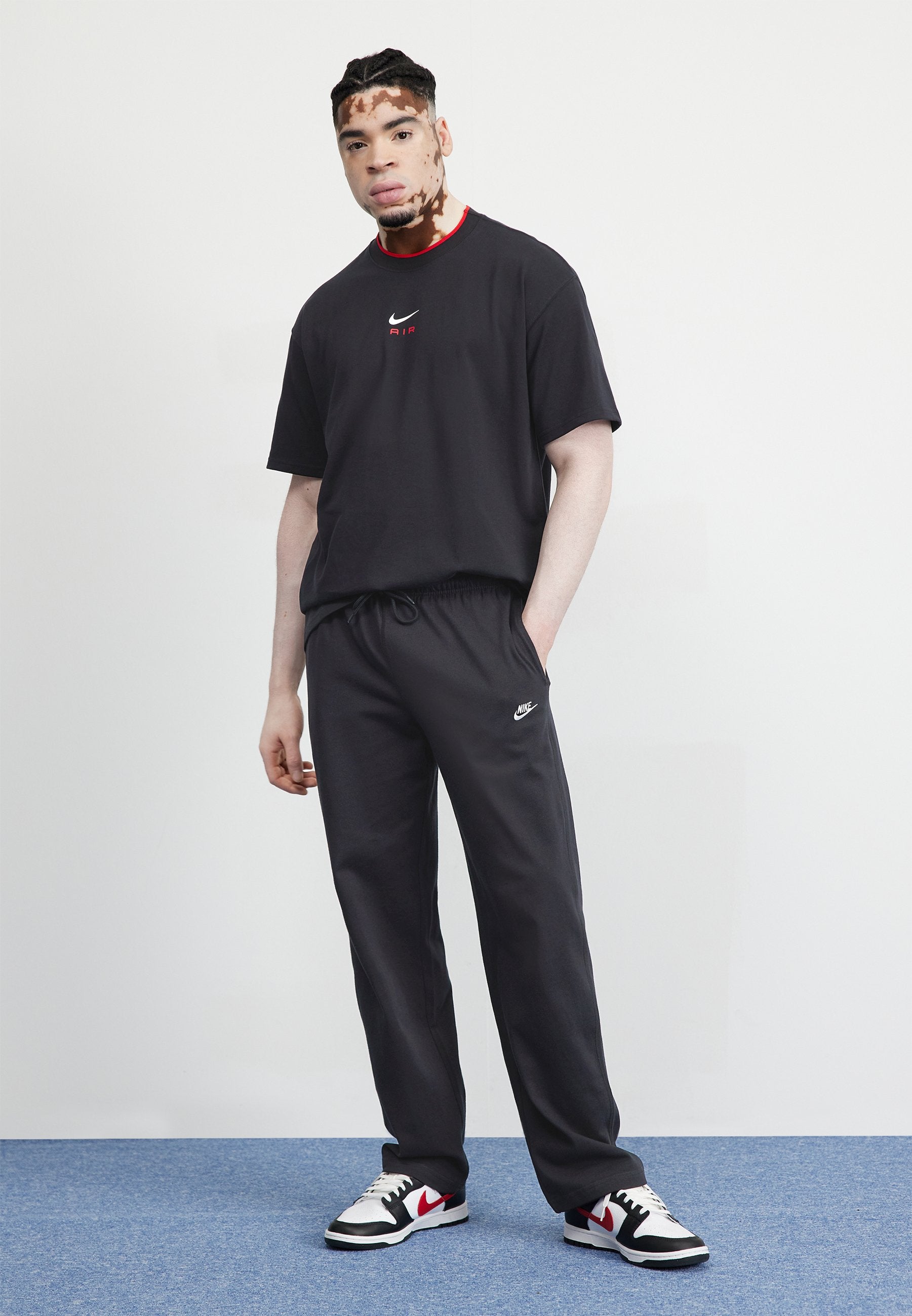Tracksuit bottoms - black/(white)