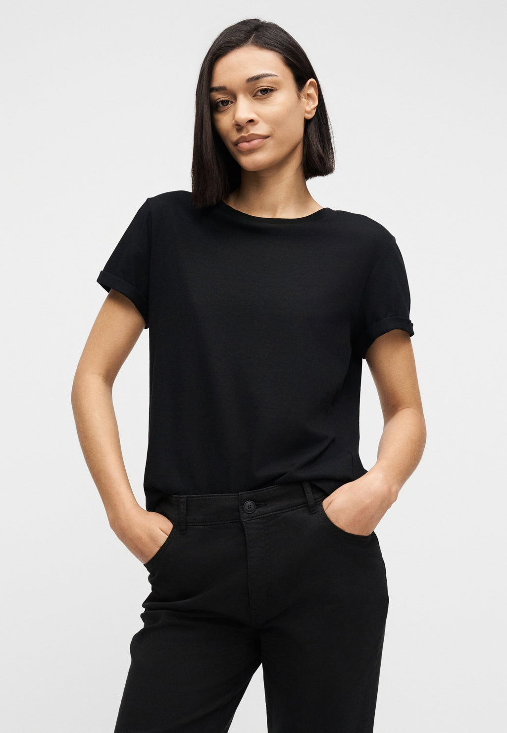 HIZAMA - Flared Jeans - black