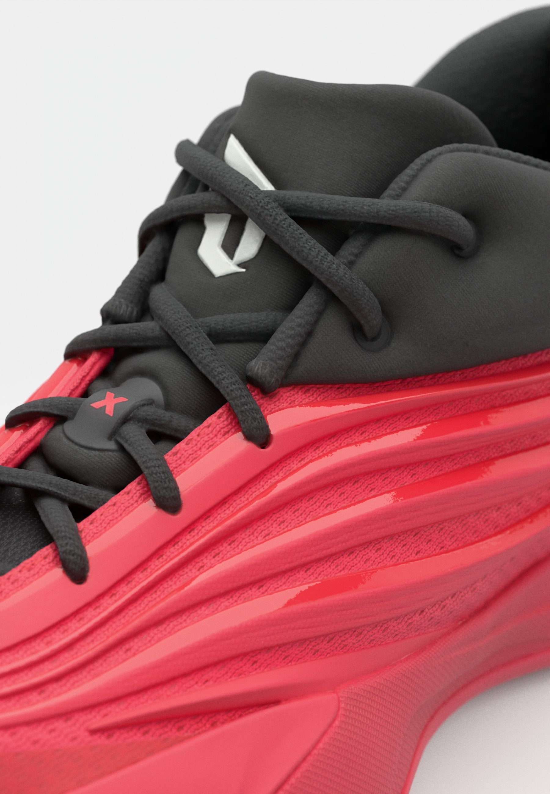 DAME X UNISEX - Basketball shoes - pure ruby/core black/metallic