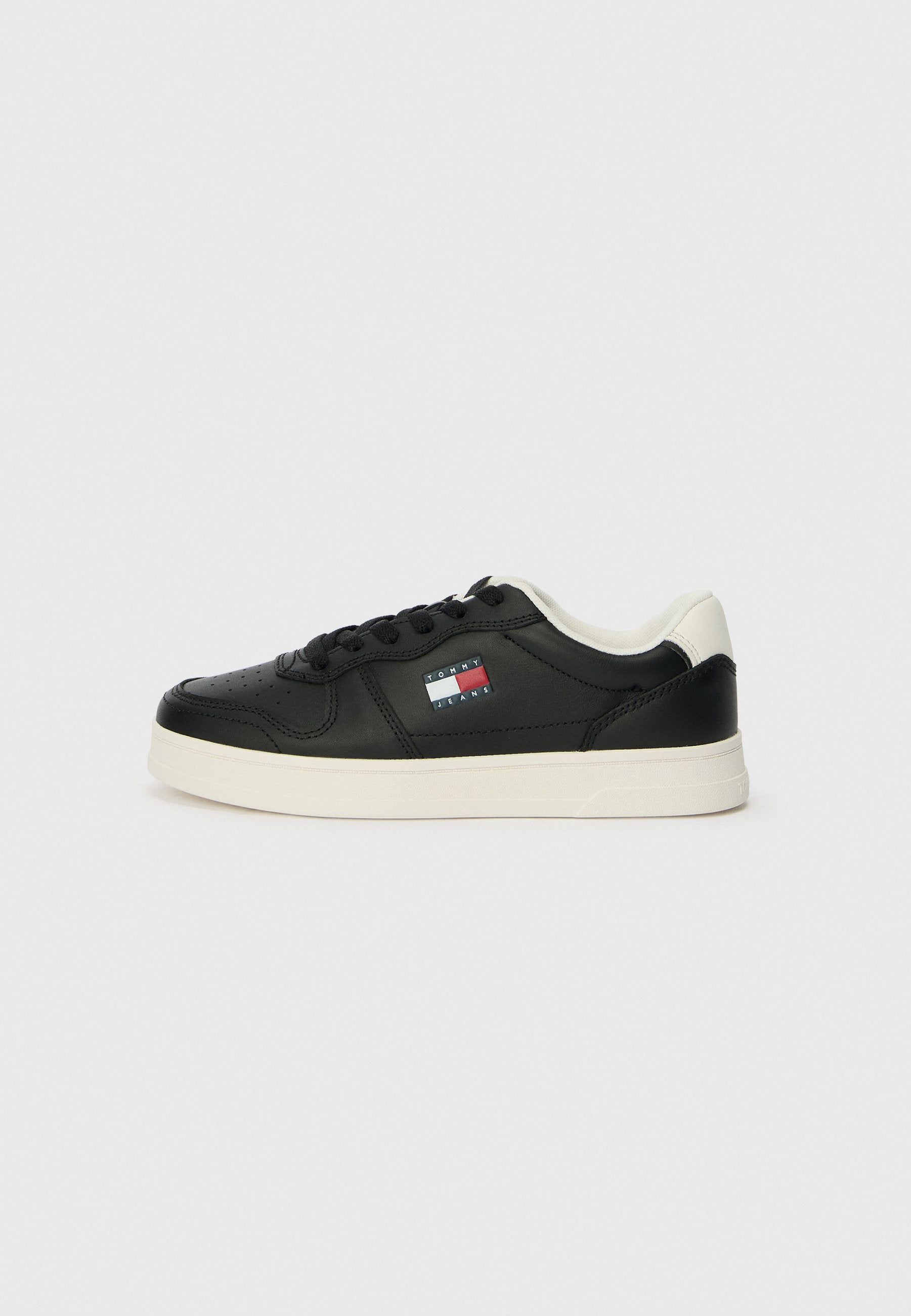 THE GREENWICH LEATHER CONTRAST HEEL TRAINERS - Trainers - black