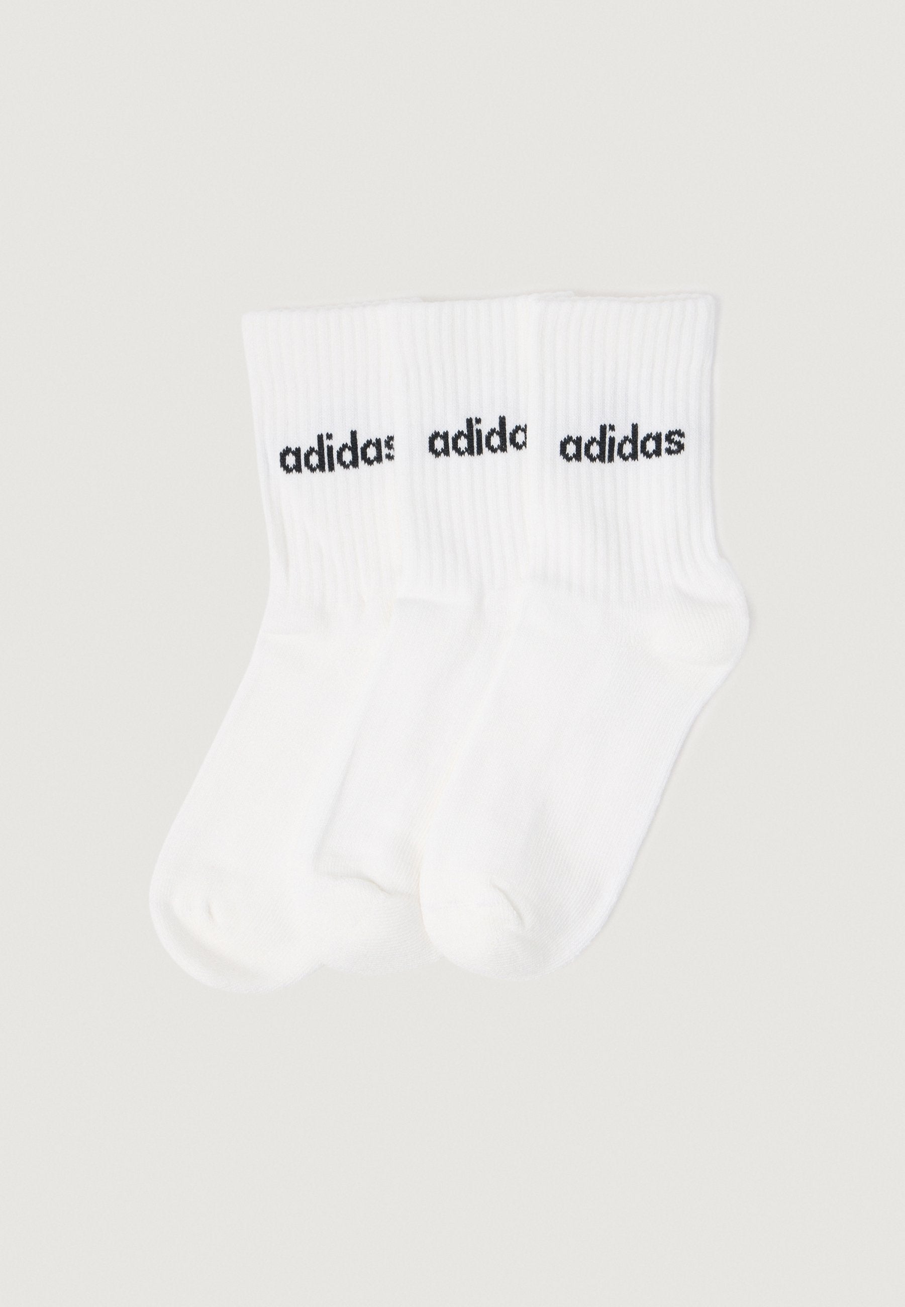 LINEAR CREW SOCKS CUSHIONED SOCKS 3 PAIR PACK UNISEX - Socks - white/black