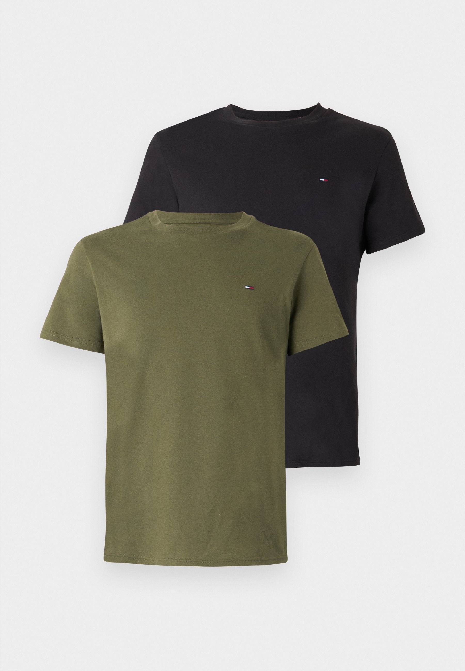 SLIM TEE 2 PACK - Basic T-shirt - black/dark greenery