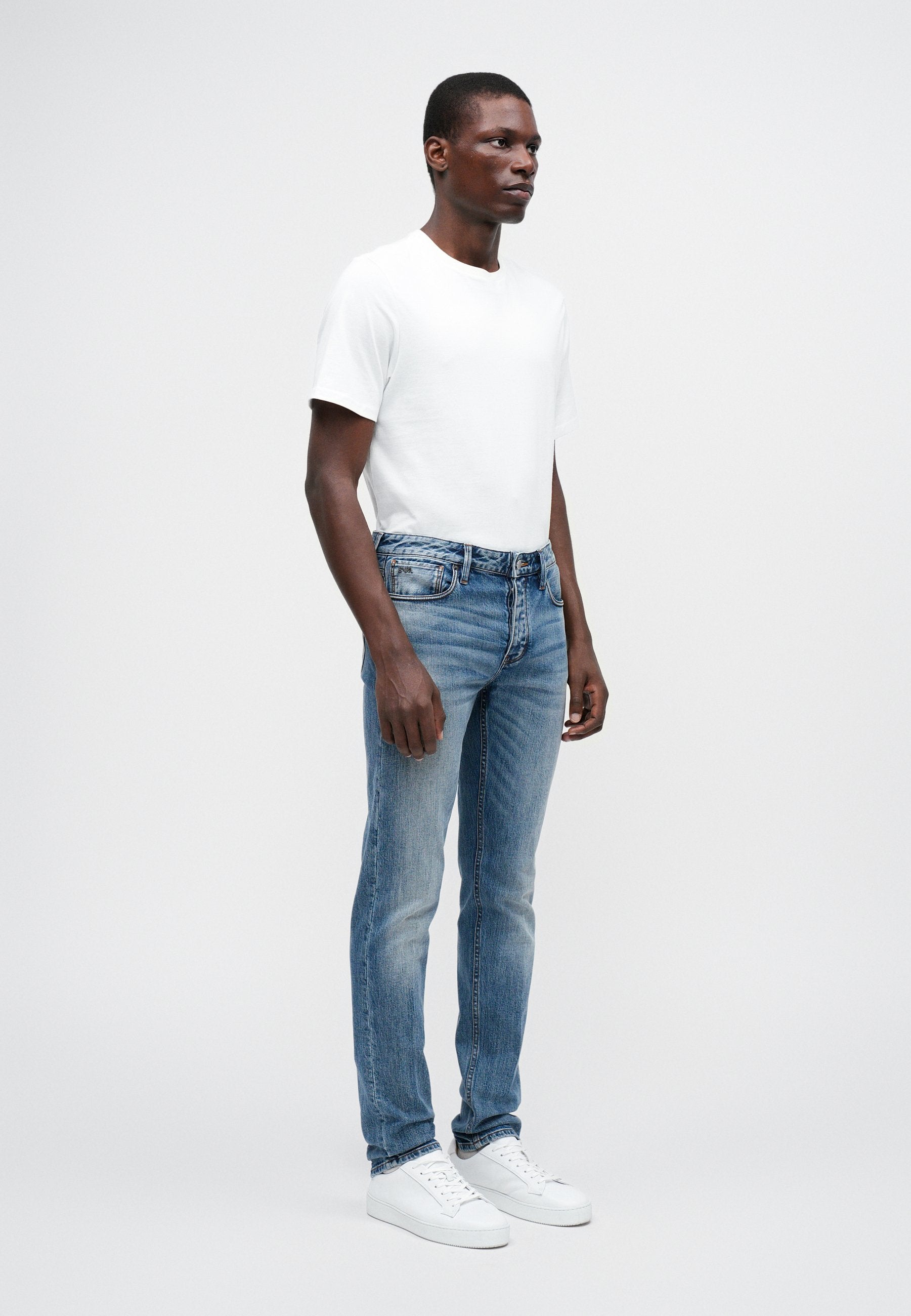 POCKETS PANT - Slim fit jeans - medium blue denim