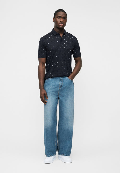 AX LOGO POLO SHIRT REGULAR FIT - Polo shirt - deep navy