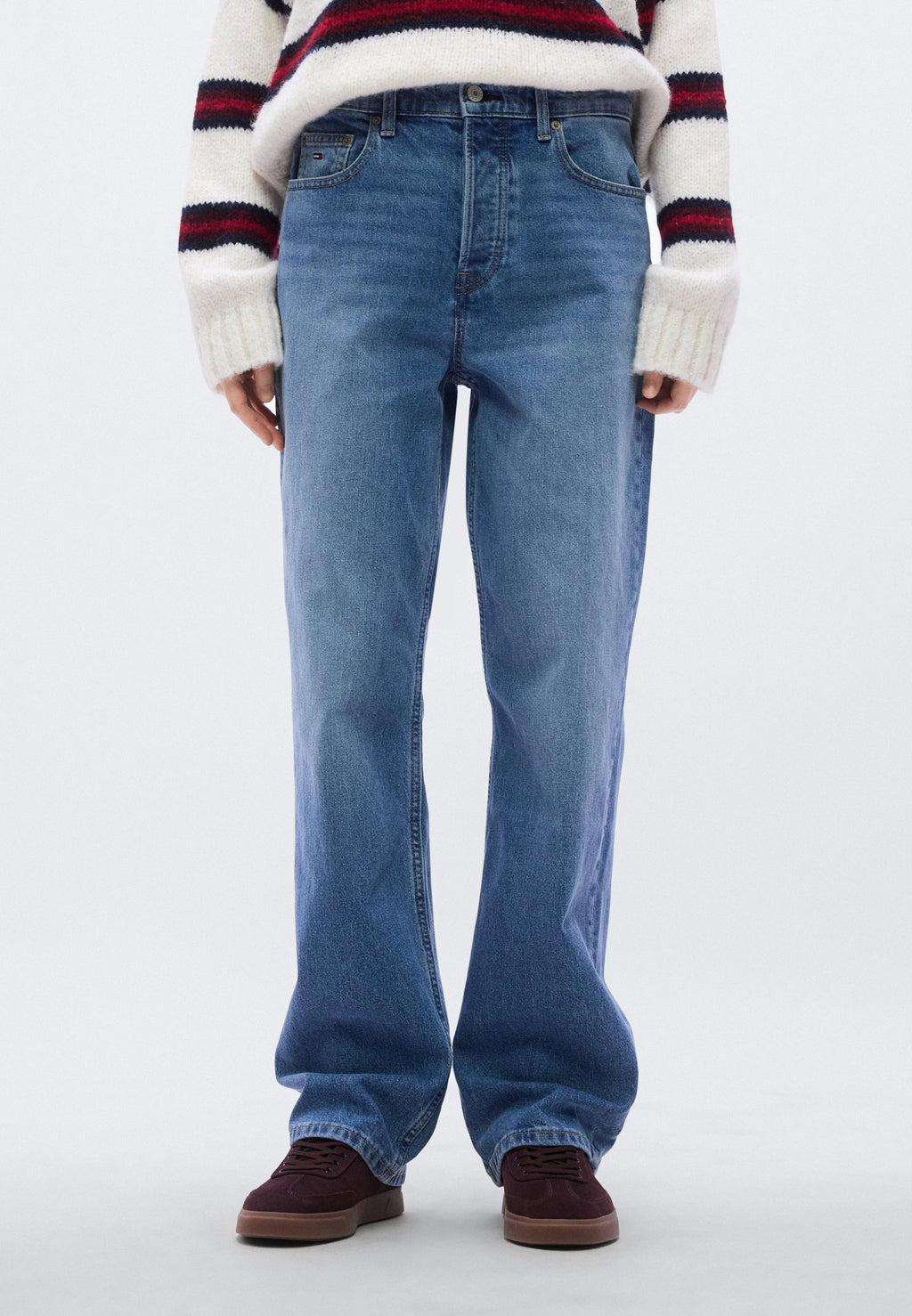 HIGH RISE SLIM STRAIGHT LEG JEANS - Relaxed fit jeans - denim medium