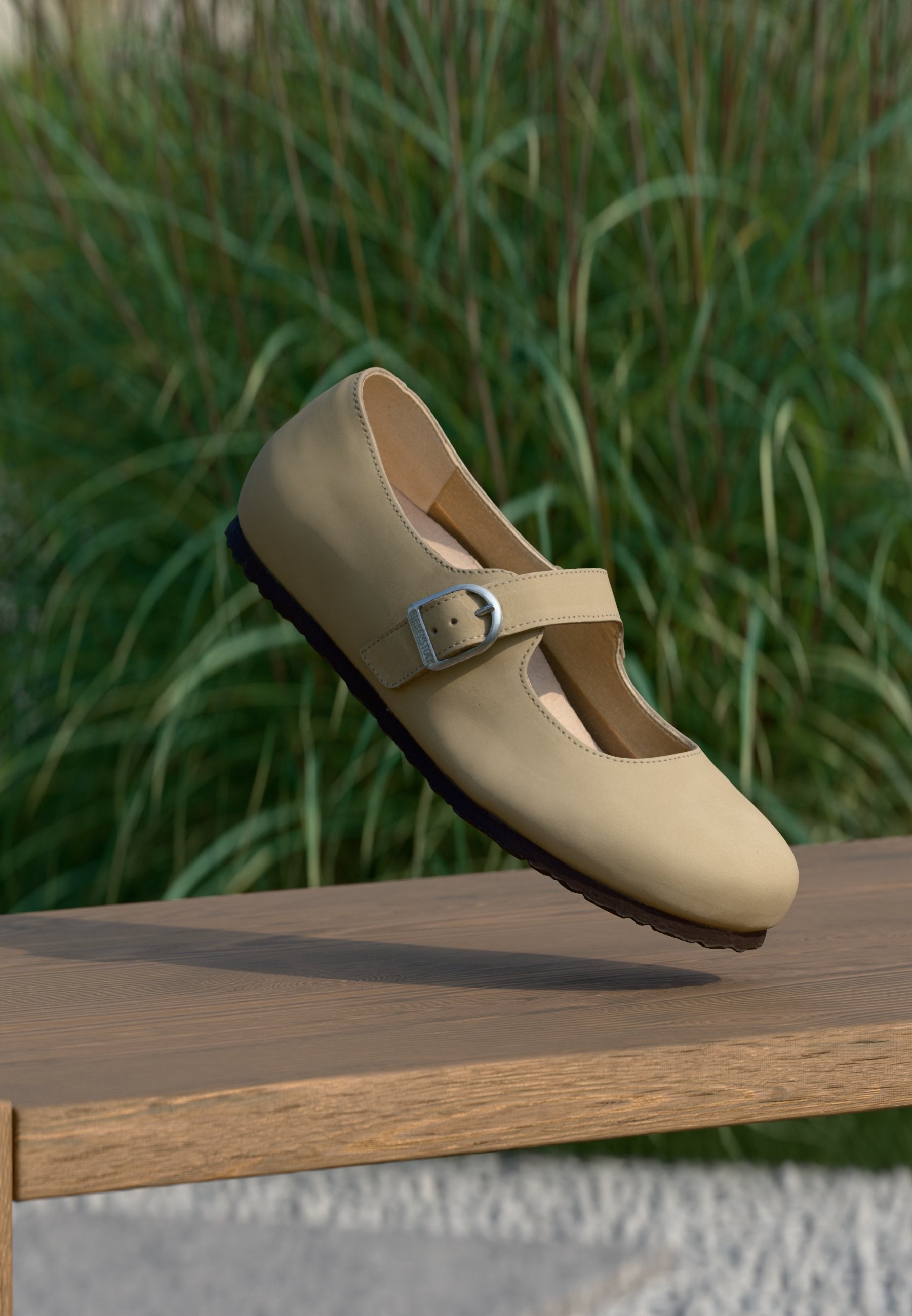 SANTA CLARITA LENB SANDCASTLES NARROW - Ankle strap ballet pumps - sandcastle