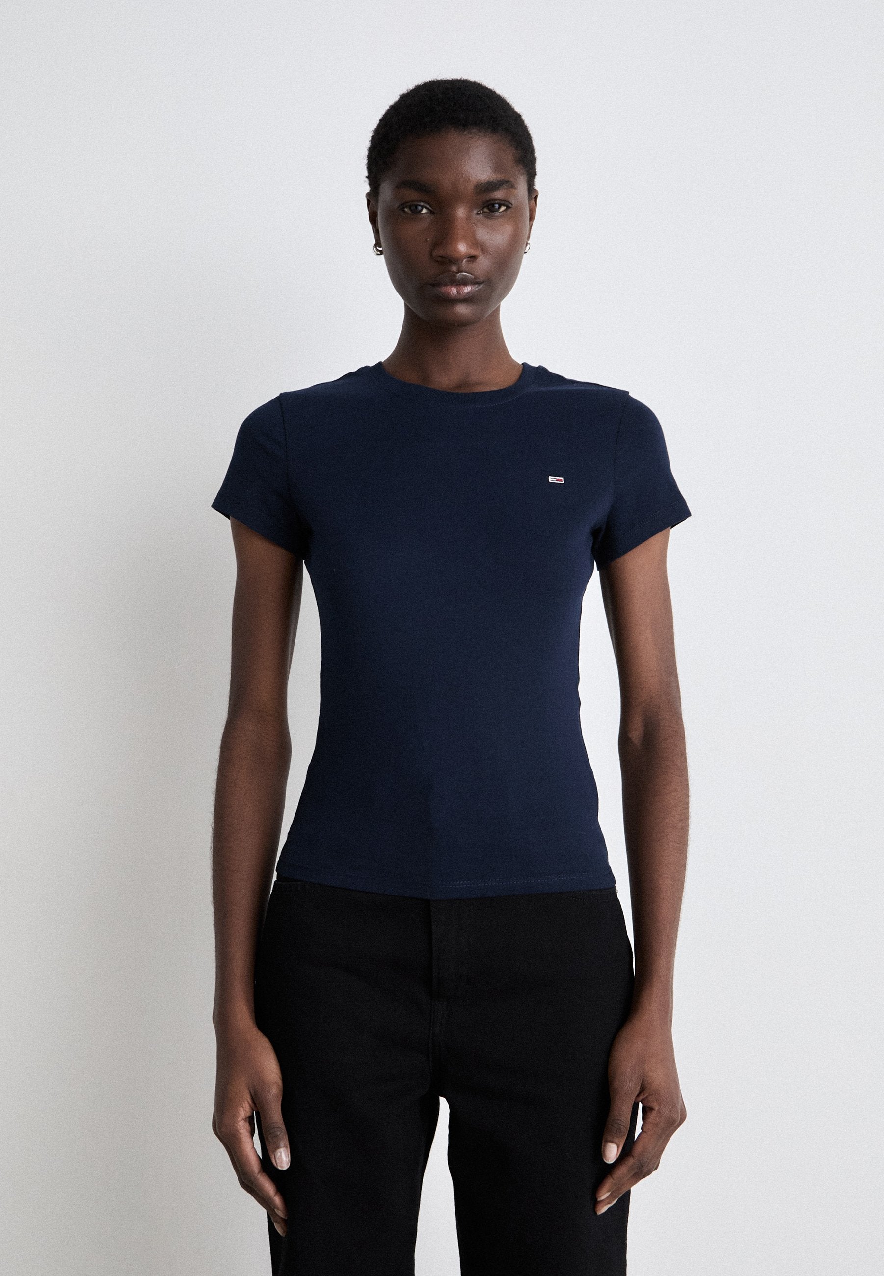 SLIM C NECK TEE - Basic T-shirt - dark night navy