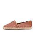 TH MONOGRAM LEATHER ESPADRILLES - Espadrilles - warm bronze