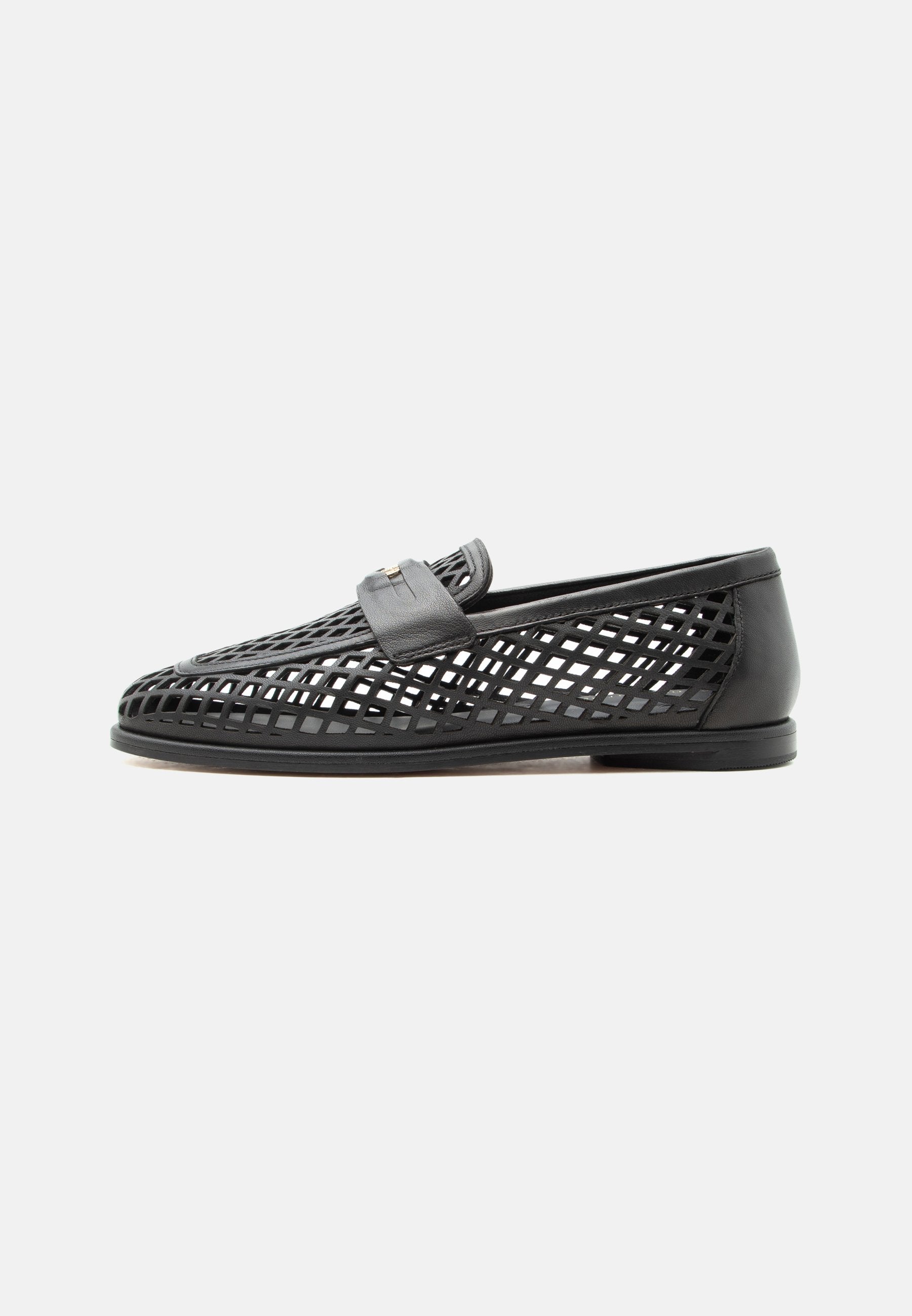 COIN LOAFER LASER CUT - Slip-ons - black