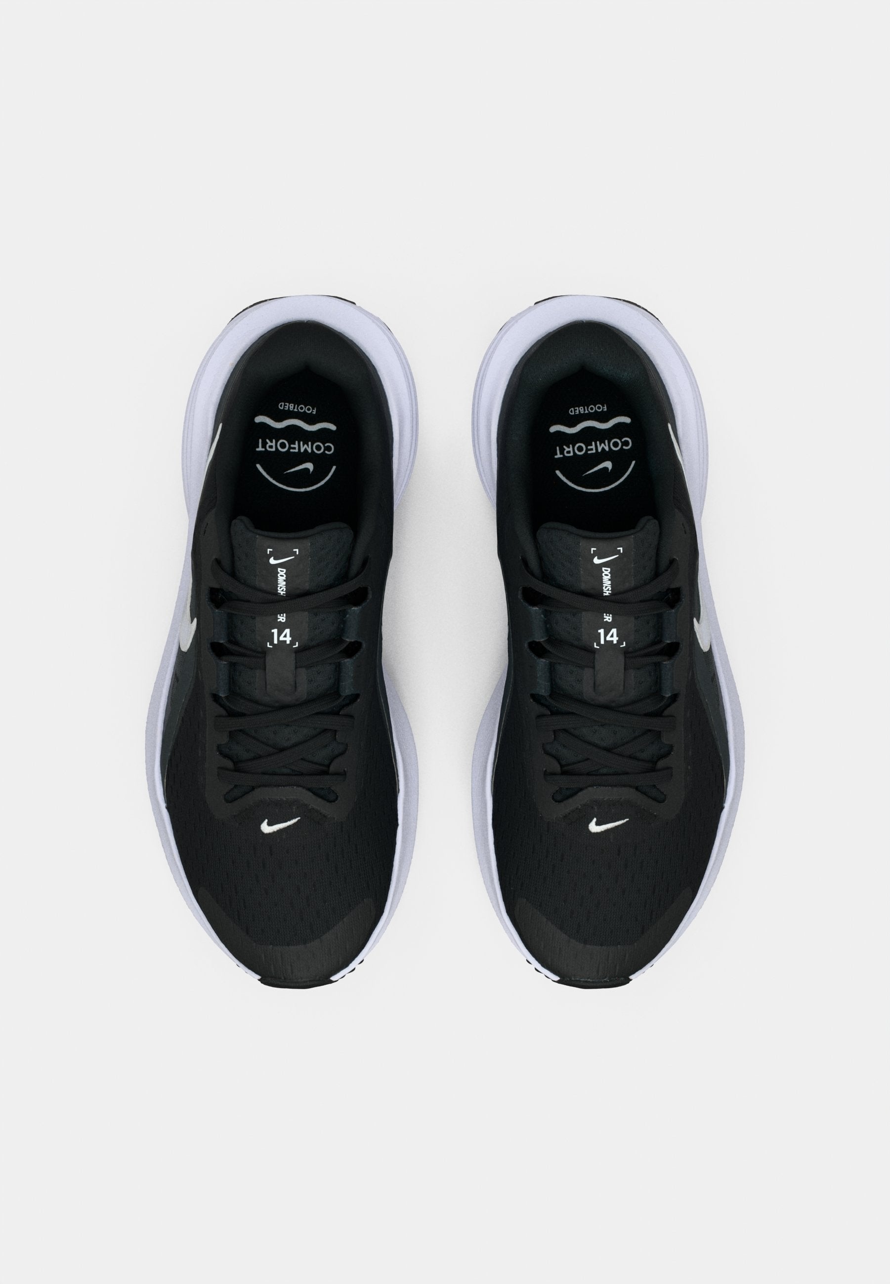 DOWNSHIFTER  - Road running shoes - black/white/anthracite/wolf grey