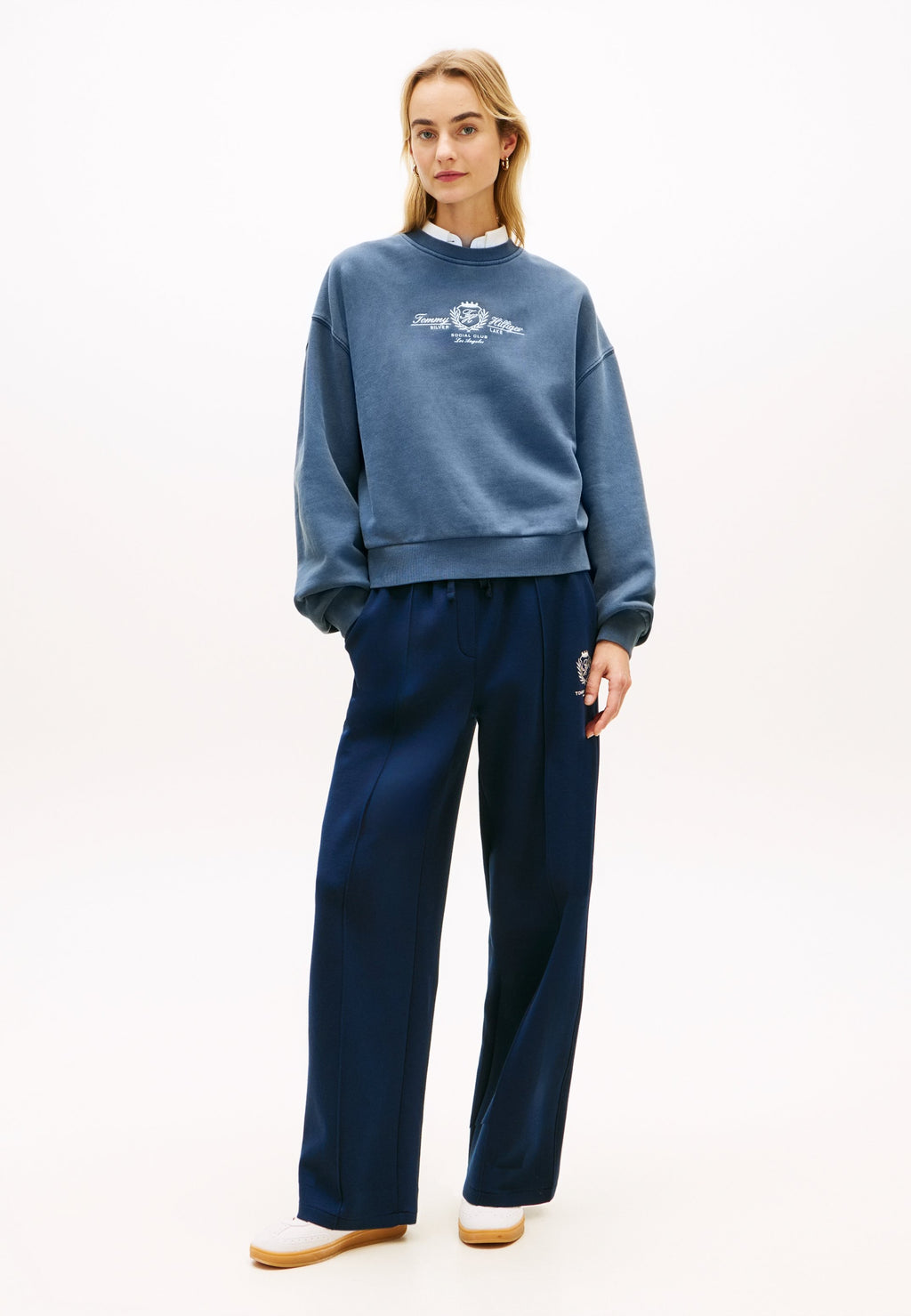 CREST EMBROIDERY RELAXED TERRY SWEATSHIRT - Sweatshirt - dark night navy