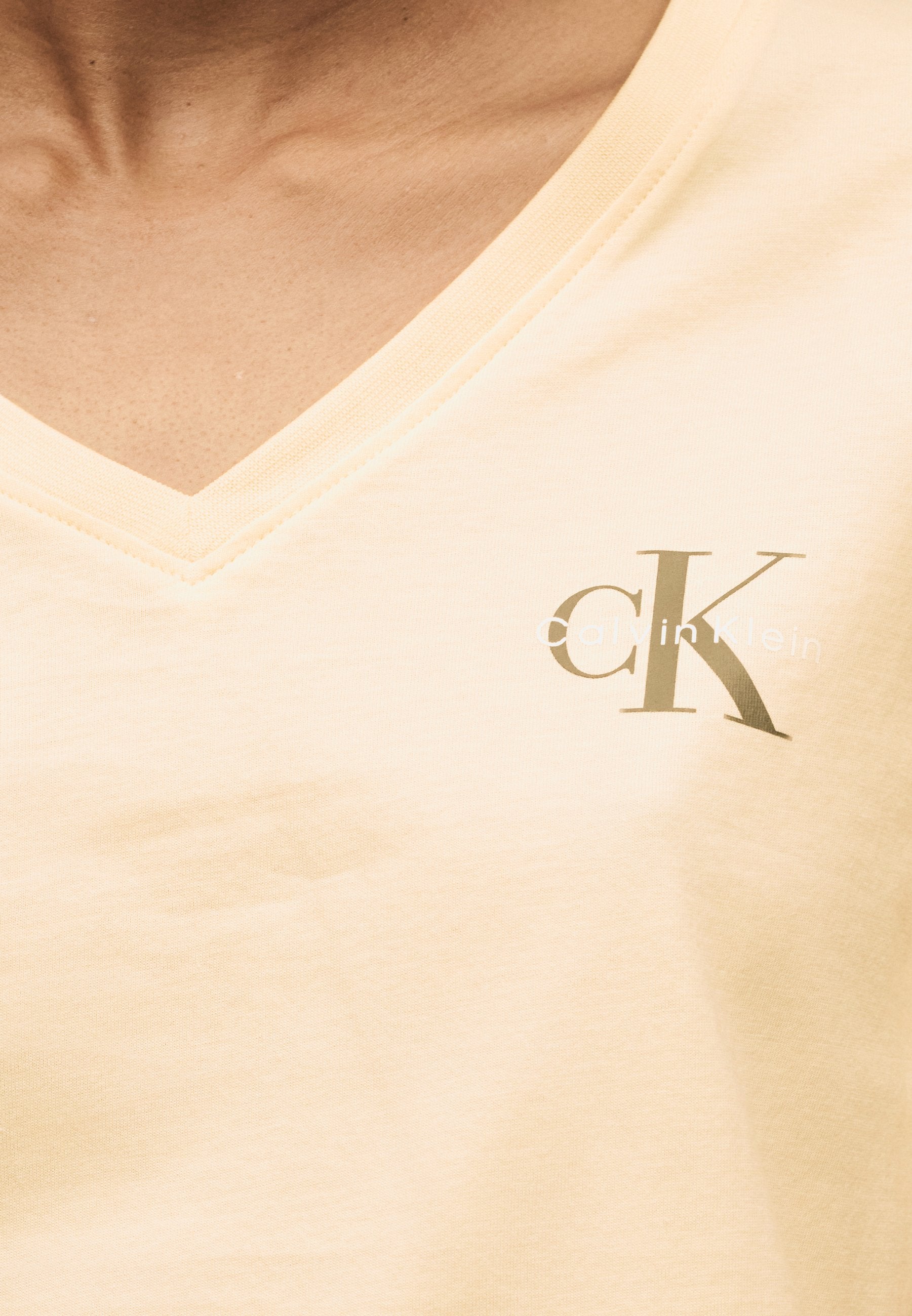MONOLOGO TEE 2 PACK - Basic T-shirt - vanilla custard/white