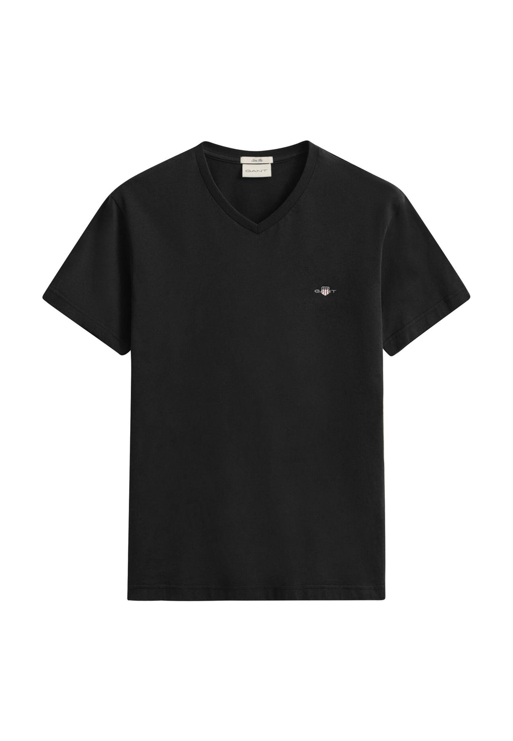 SHIELD V NECK - Basic T-shirt - black
