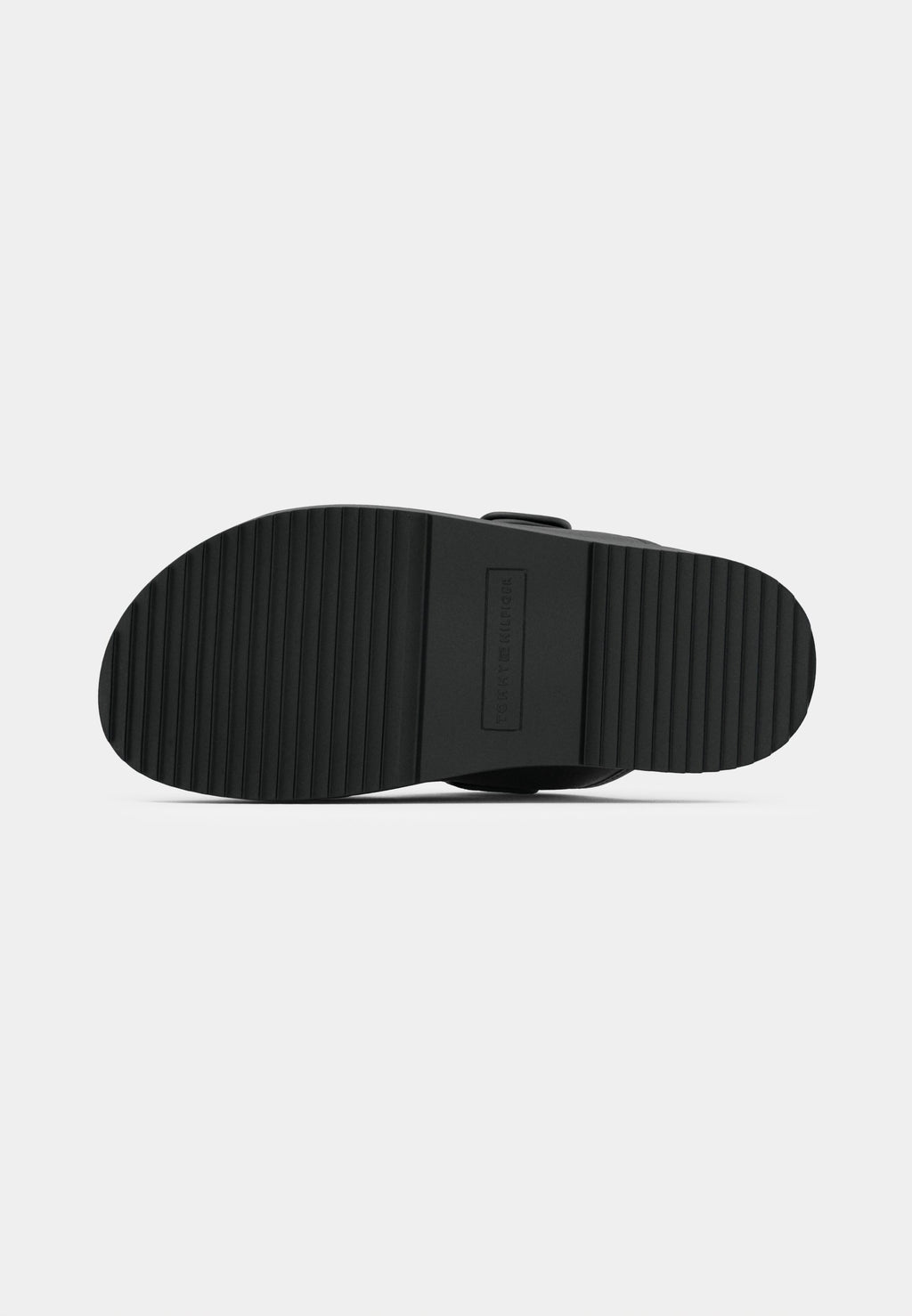 LEATHER TH MONOGRAM DOUBLE STRAP SANDALS - Mules - black