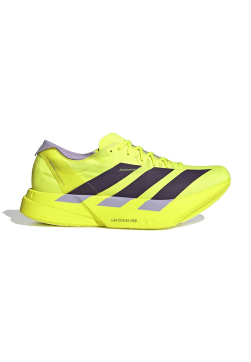 ADIZERO ADIOS PRO 4 - Chaussures de course sur route - solar yellow   aurora plum   powder plum