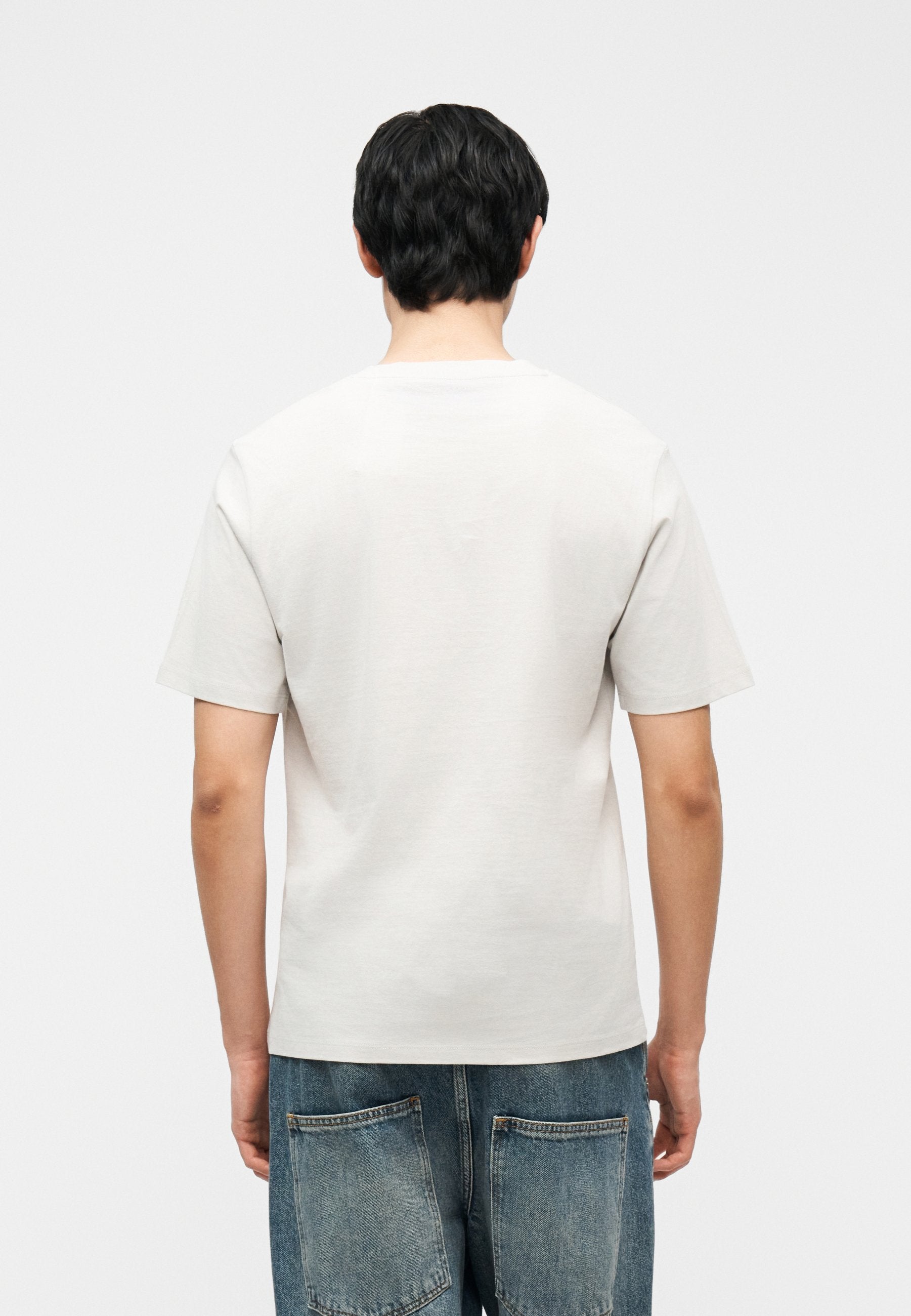 JJINDIANA TEE CREW NECK - Print T-shirt - glacier gray