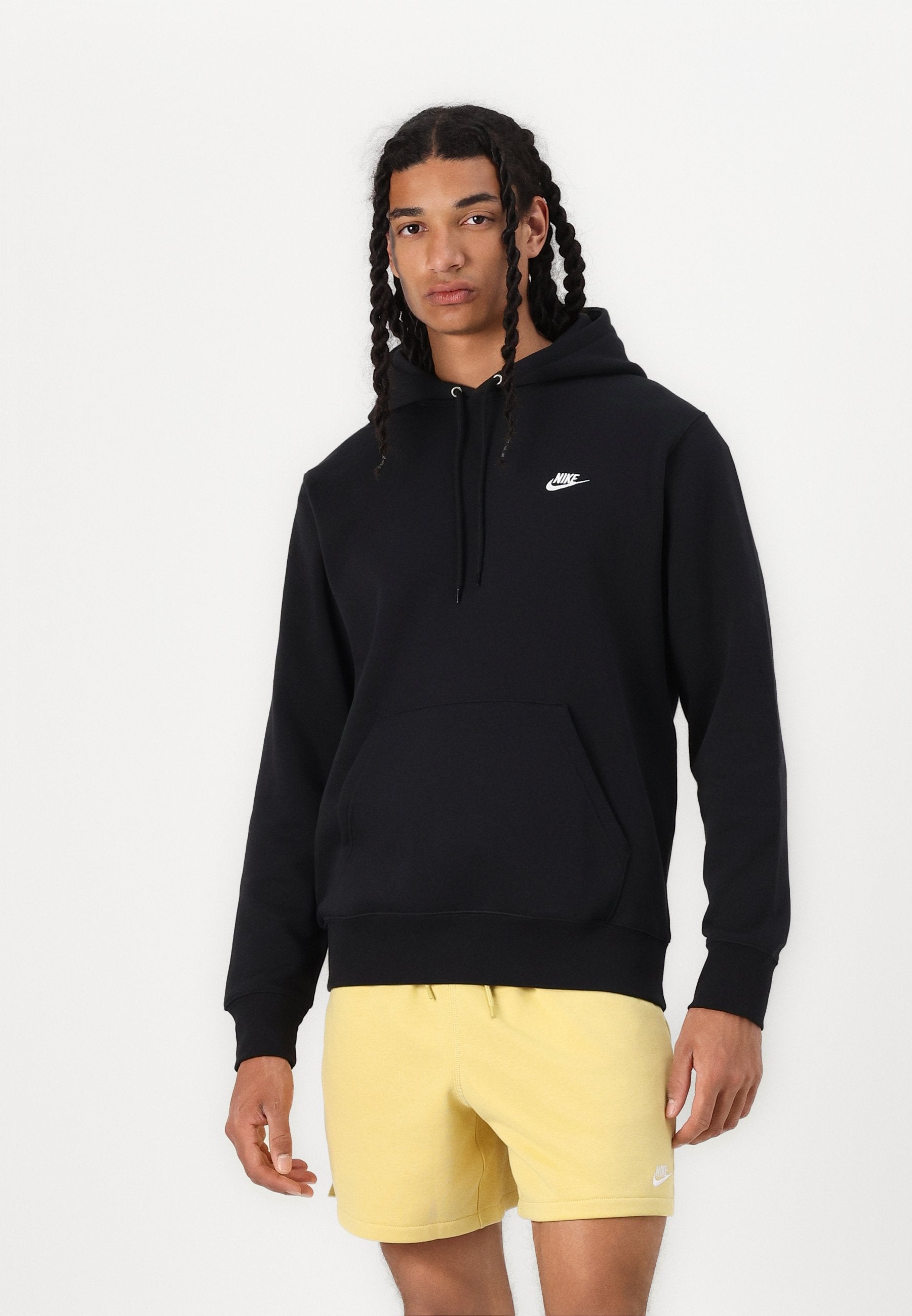 CLUB HOODIE - Sweat à capuche - noir noir/blanc