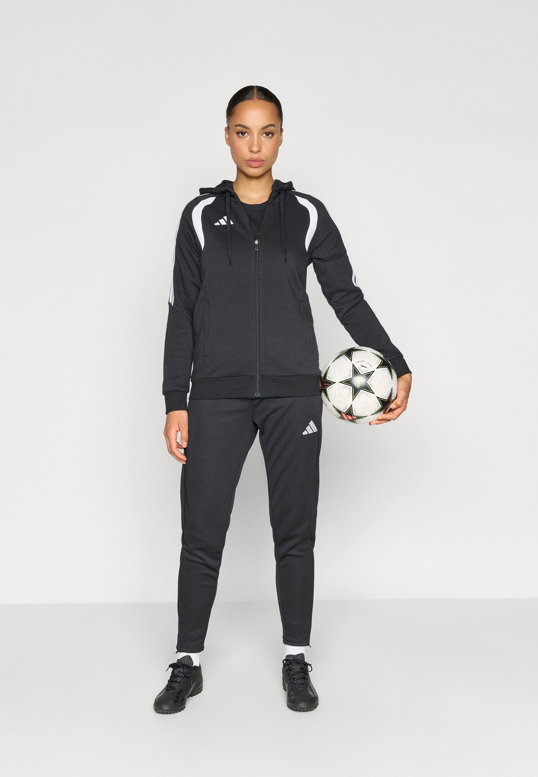 TIRO26 LEAGUE FULL ZIP HOODIE - Zip-up sweatshirt - black/white