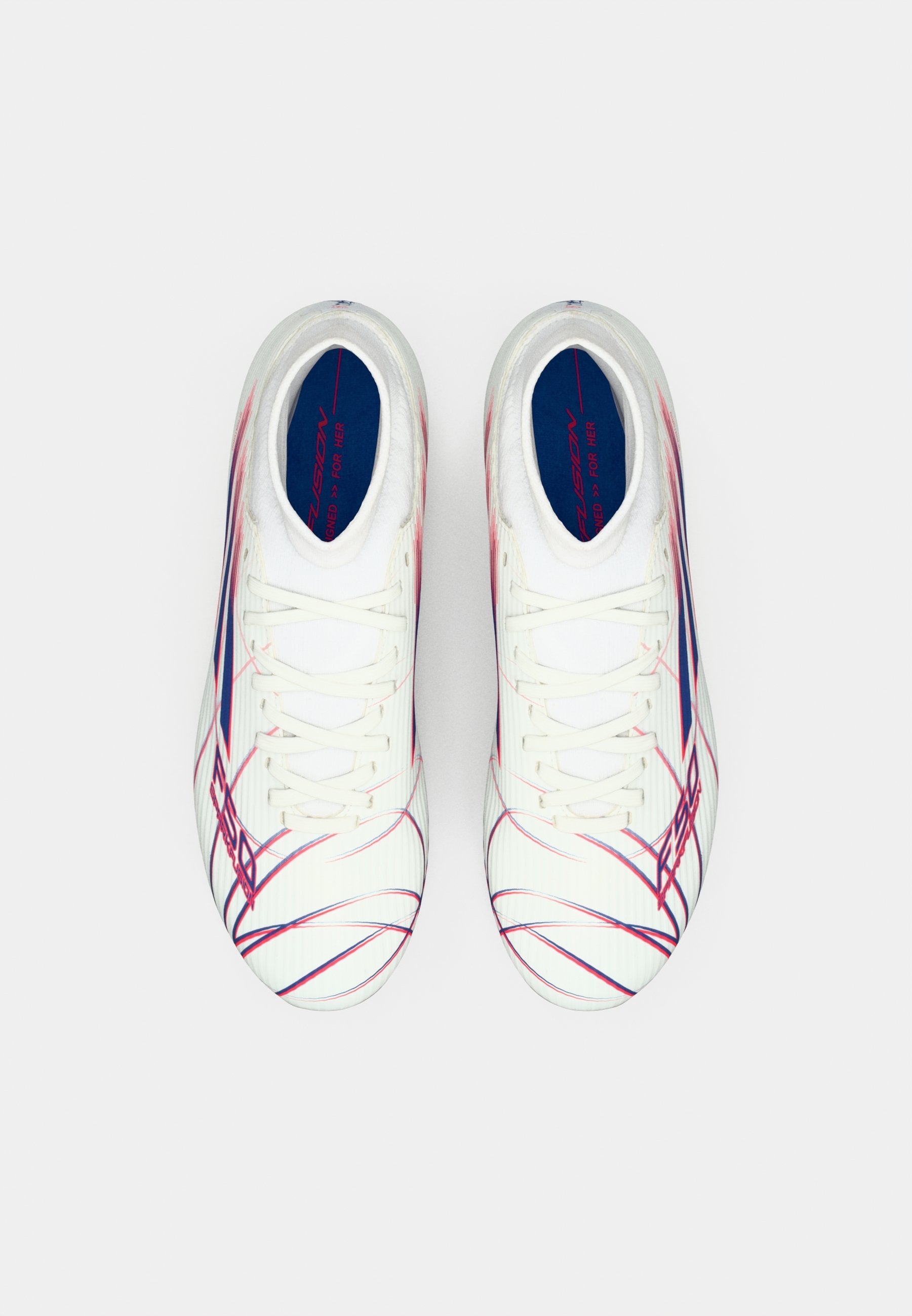 F50 SPARKFUSION LEAGUE MID CUT - Football boots artificial grass - footwear white/team royal blue/lucid red