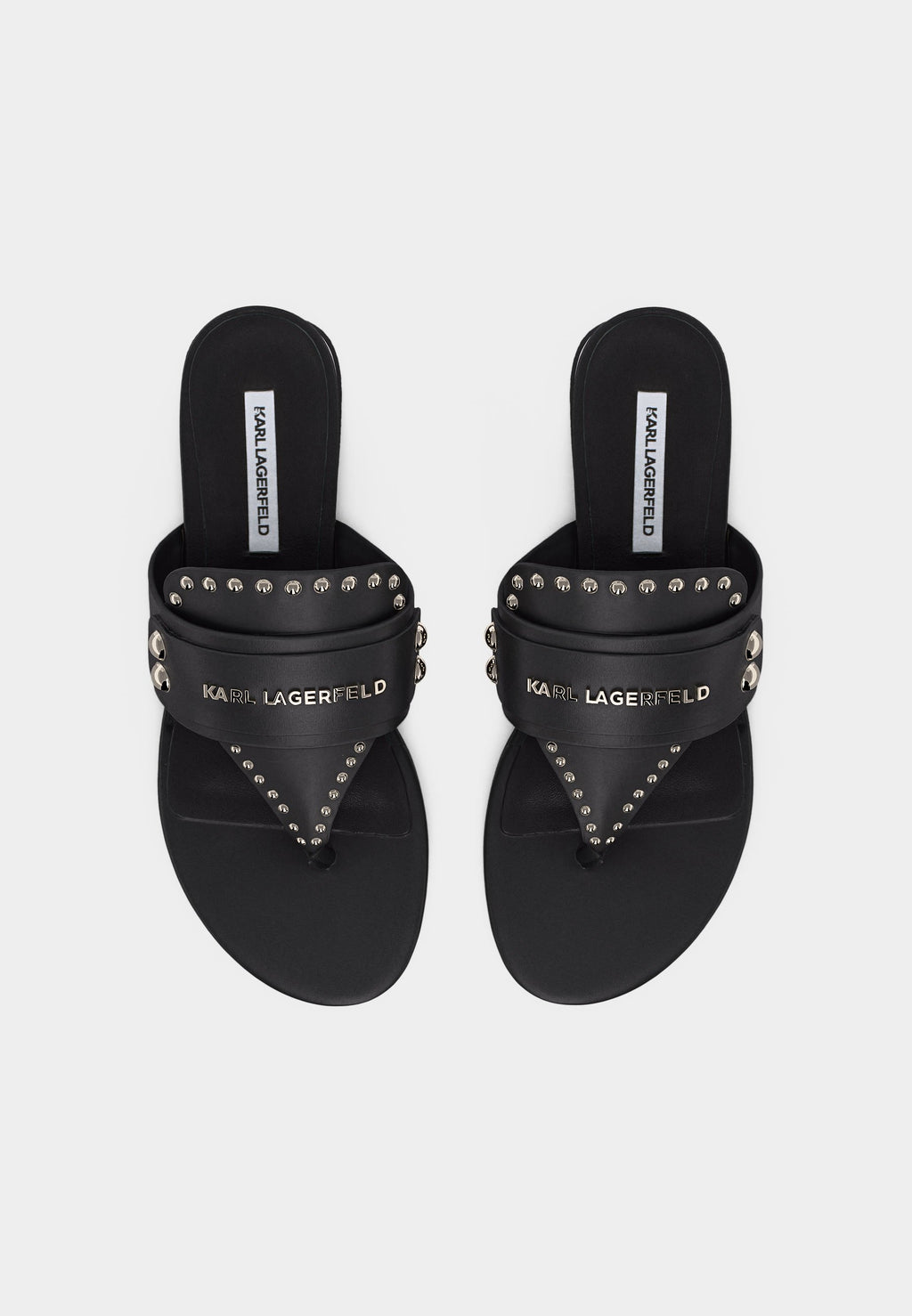 ROXY STUD TRIM THONG - T-bar sandals - black/silver-coloured