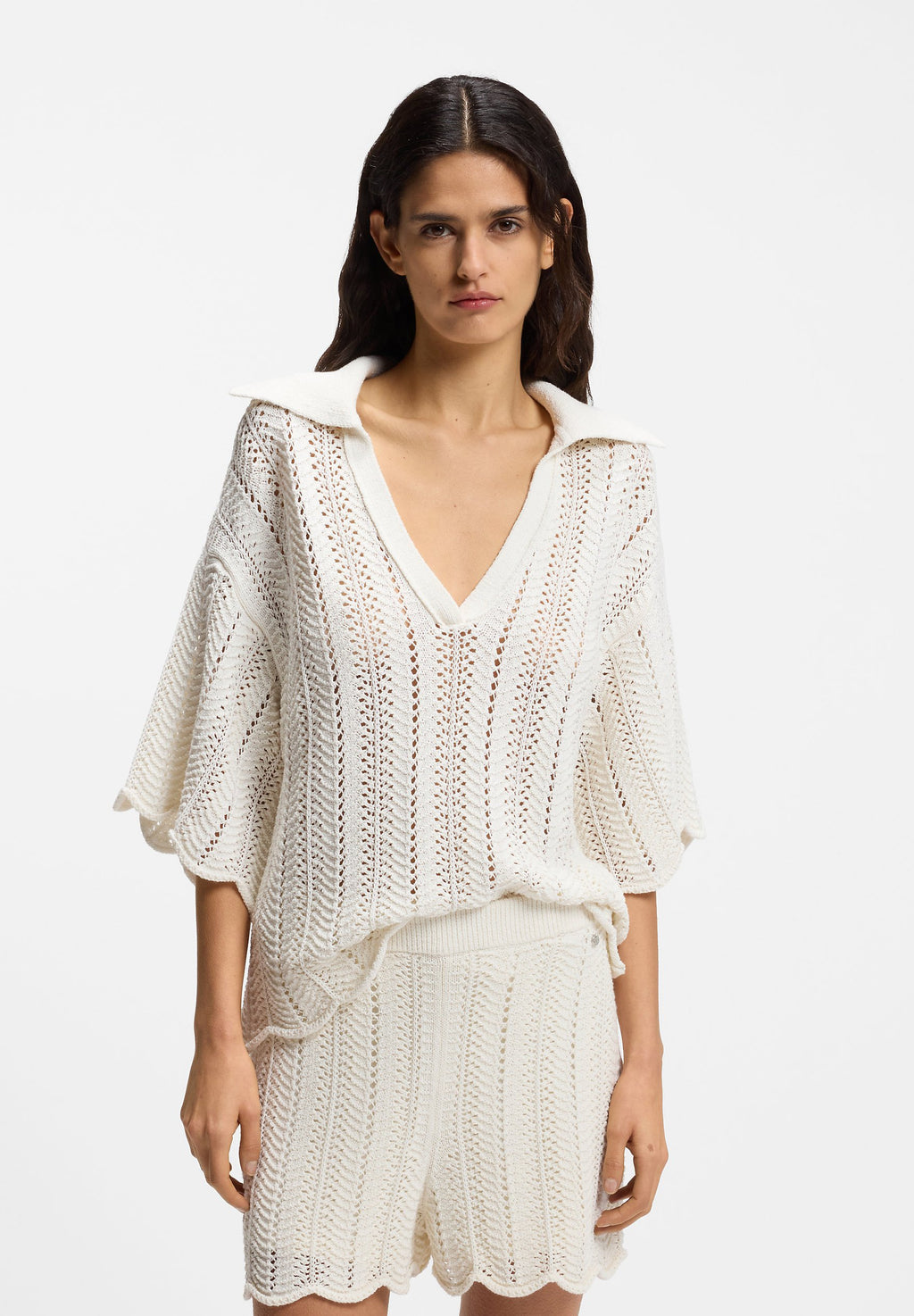 Polo shirt - open white