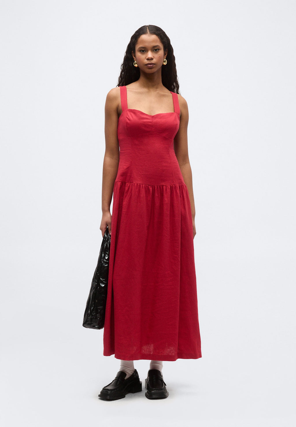 DROPWAIST BODICE DRESS - Maxi dress - chakra red