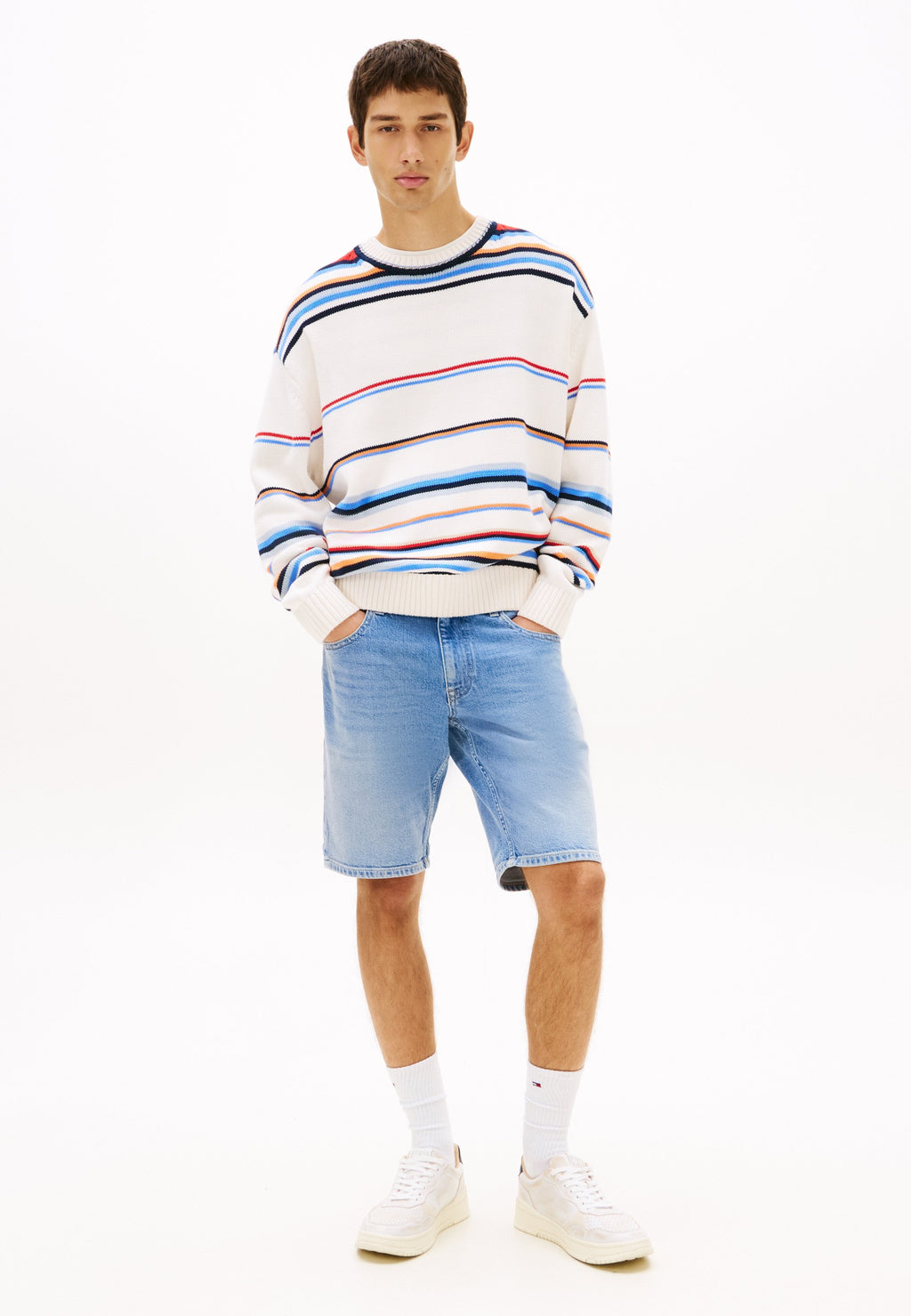 SCANTON WHISKERED SLIM DENIM SHORTS - Denim shorts - denim medium