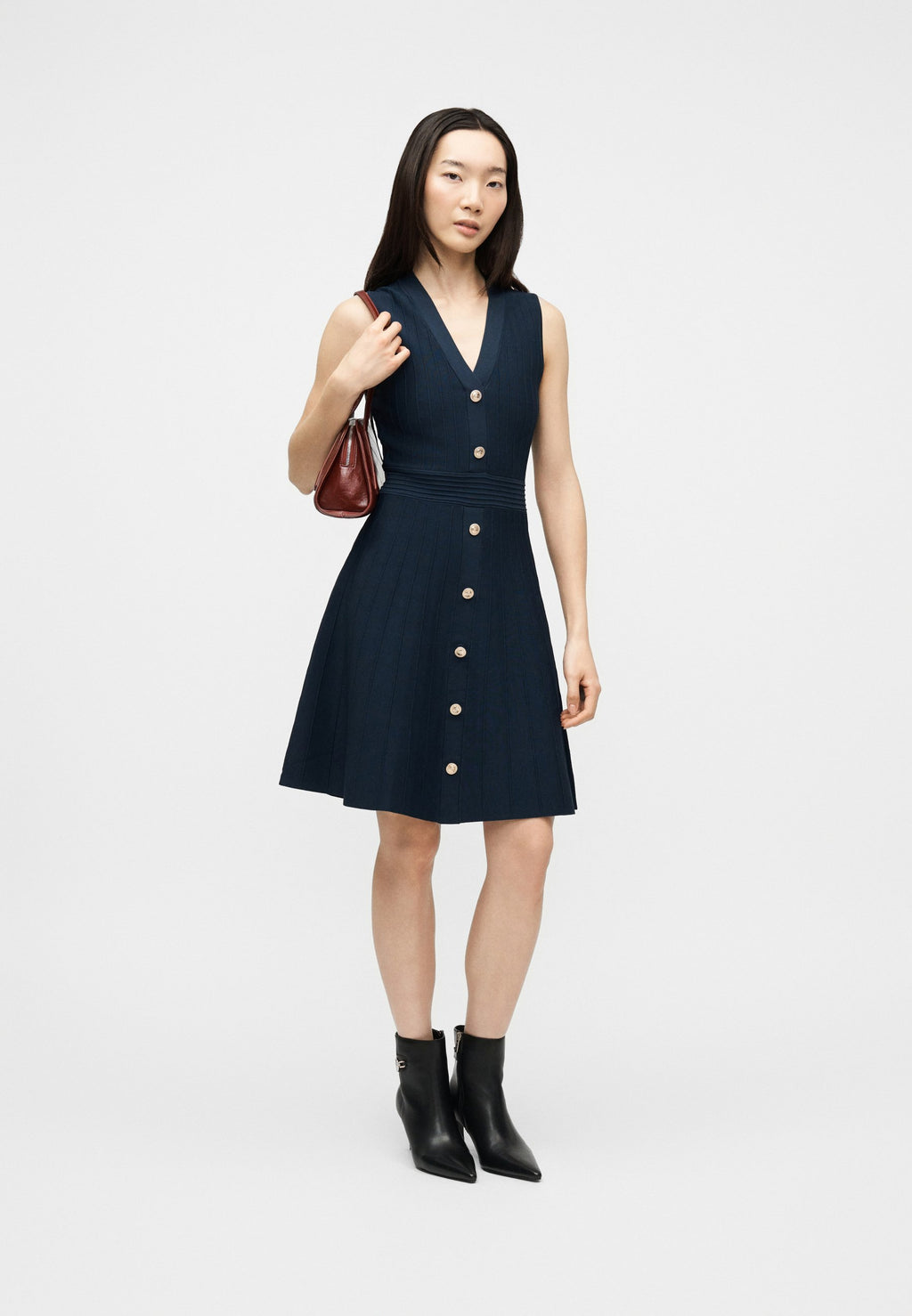 AMBER - Jumper dress - blackened blue