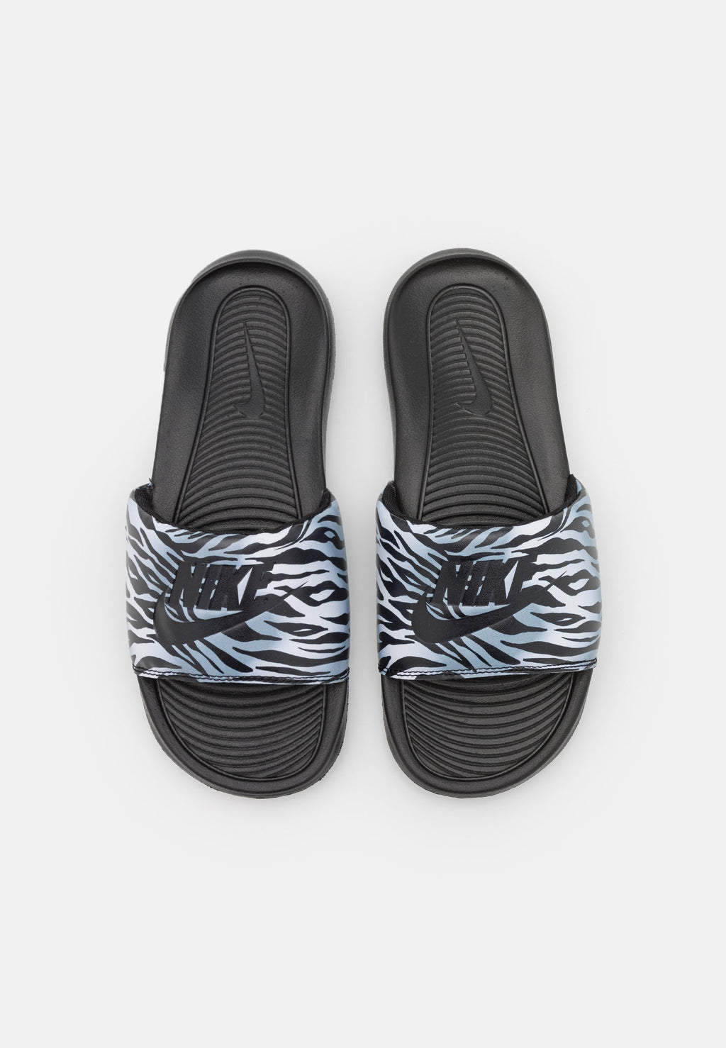 VICTORI ONE SLIDE PRINT - Mules - black/metallic silver