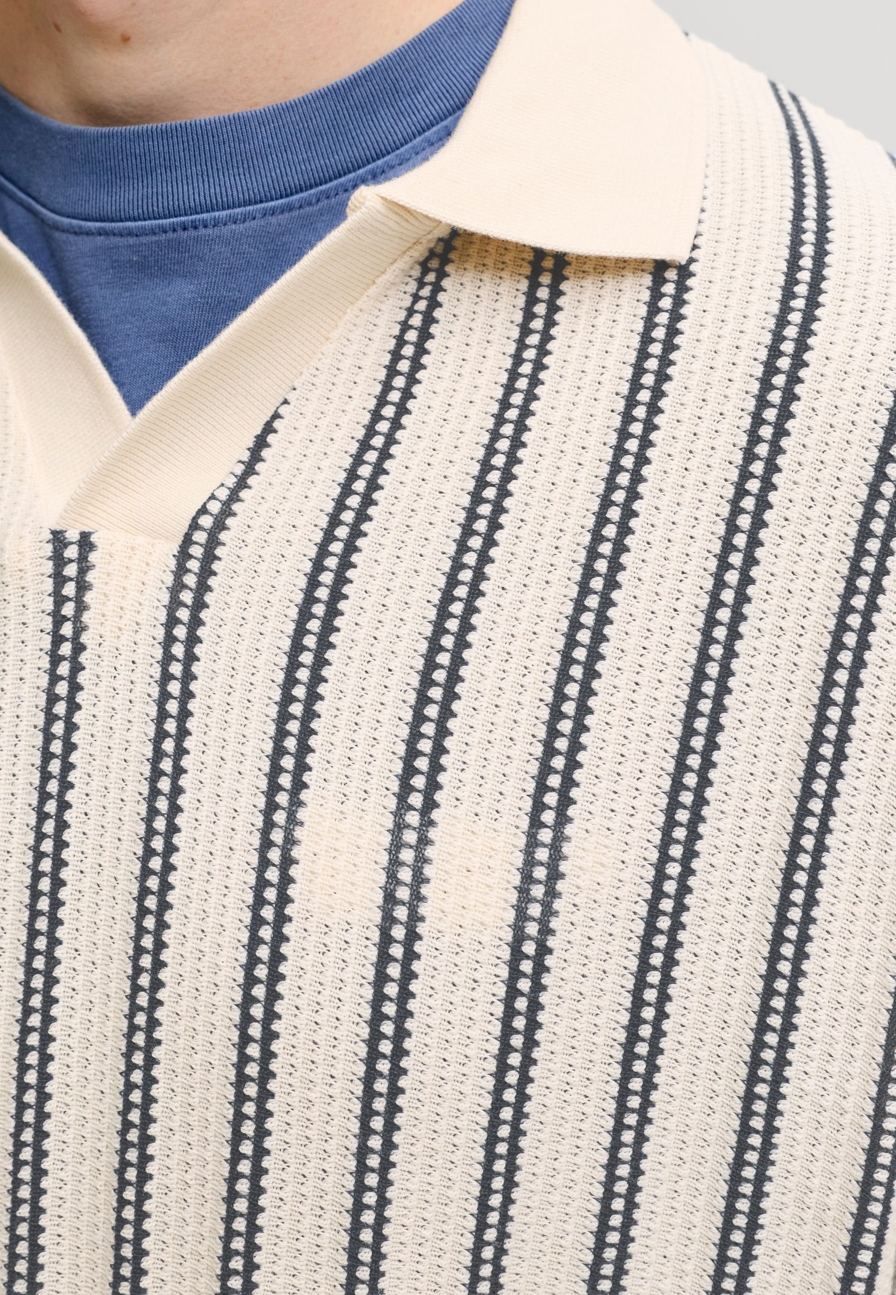 Striped - Polo shirt - cloud dancer