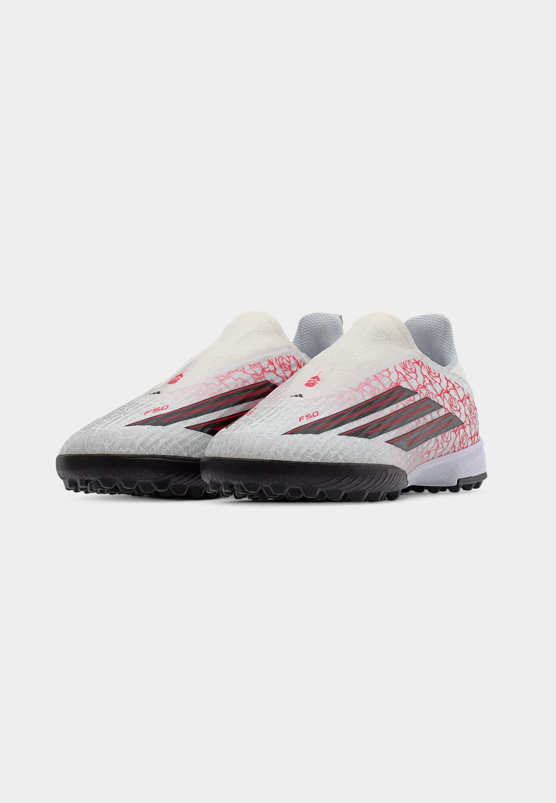 F50 LEAGUE LACELESS TURF KIDS UNISEX - Turf football boots - footwear white/core black/lucid red