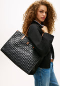 CITY TH MONOGRAM WOVEN TOTE BAG - Tote bag - black mix