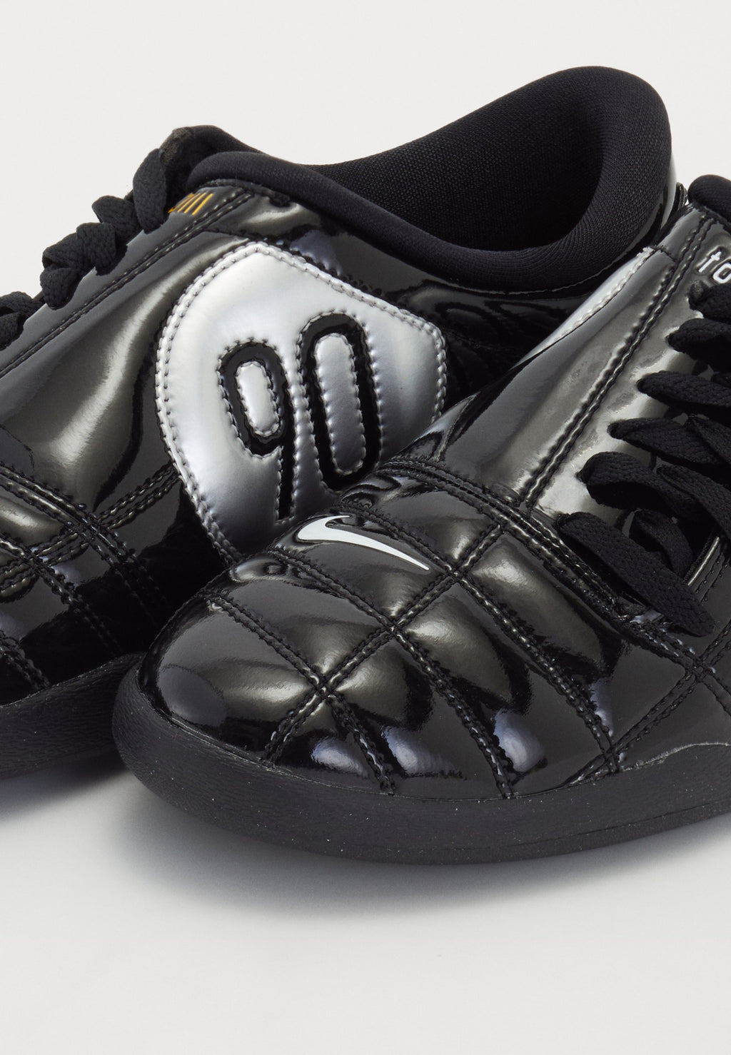 T90 SP UNISEX - Baskets - noir/blanc/argenté métallisé
