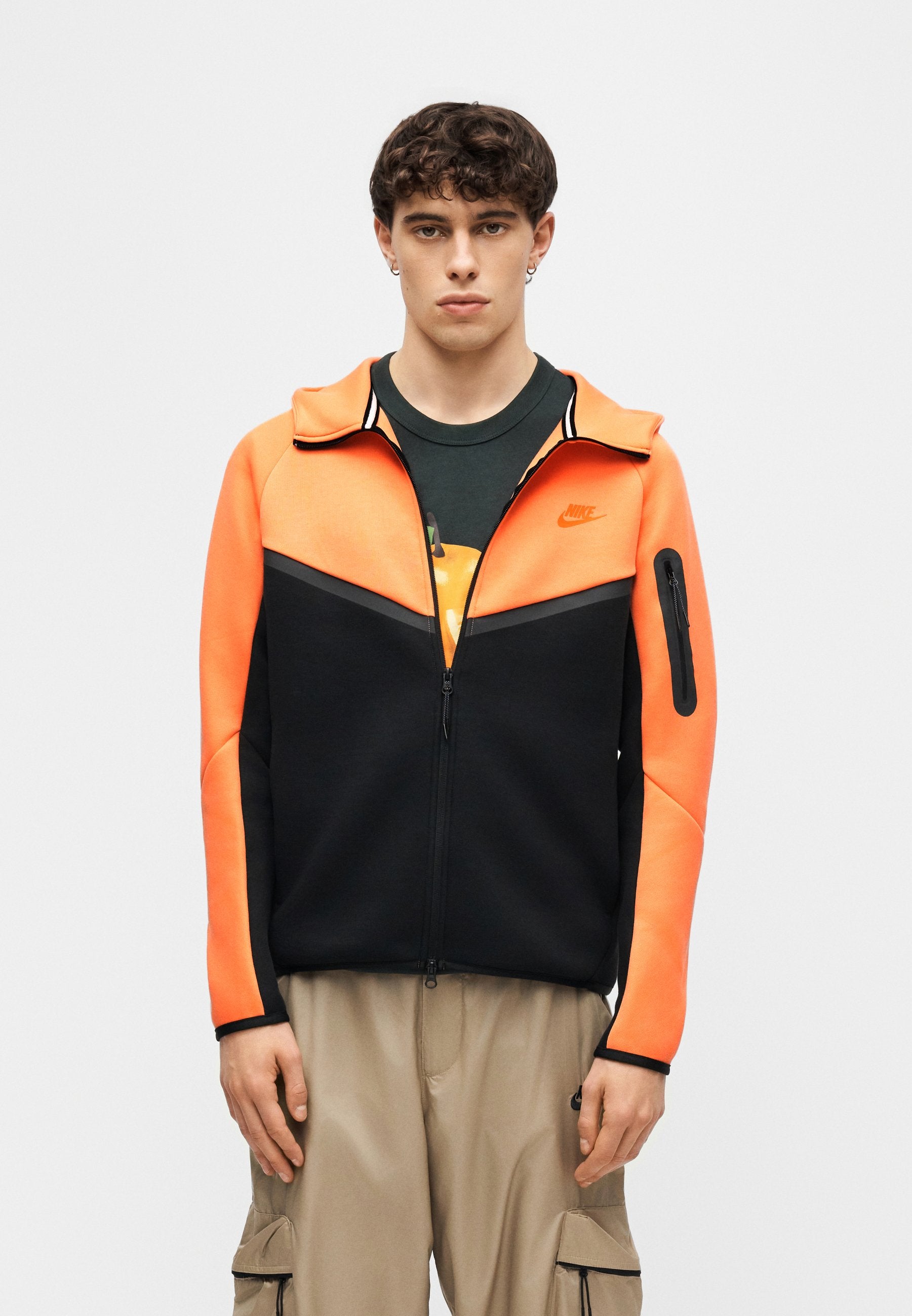 Fleece jacket - orange frost/black