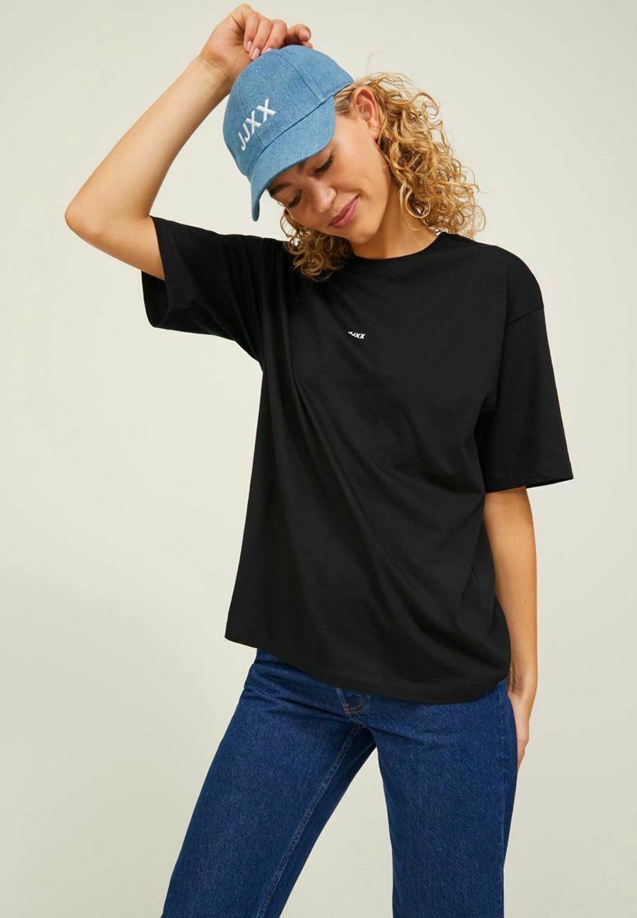 JXANDREA LOOSE TEE - Basic T-shirt - black
