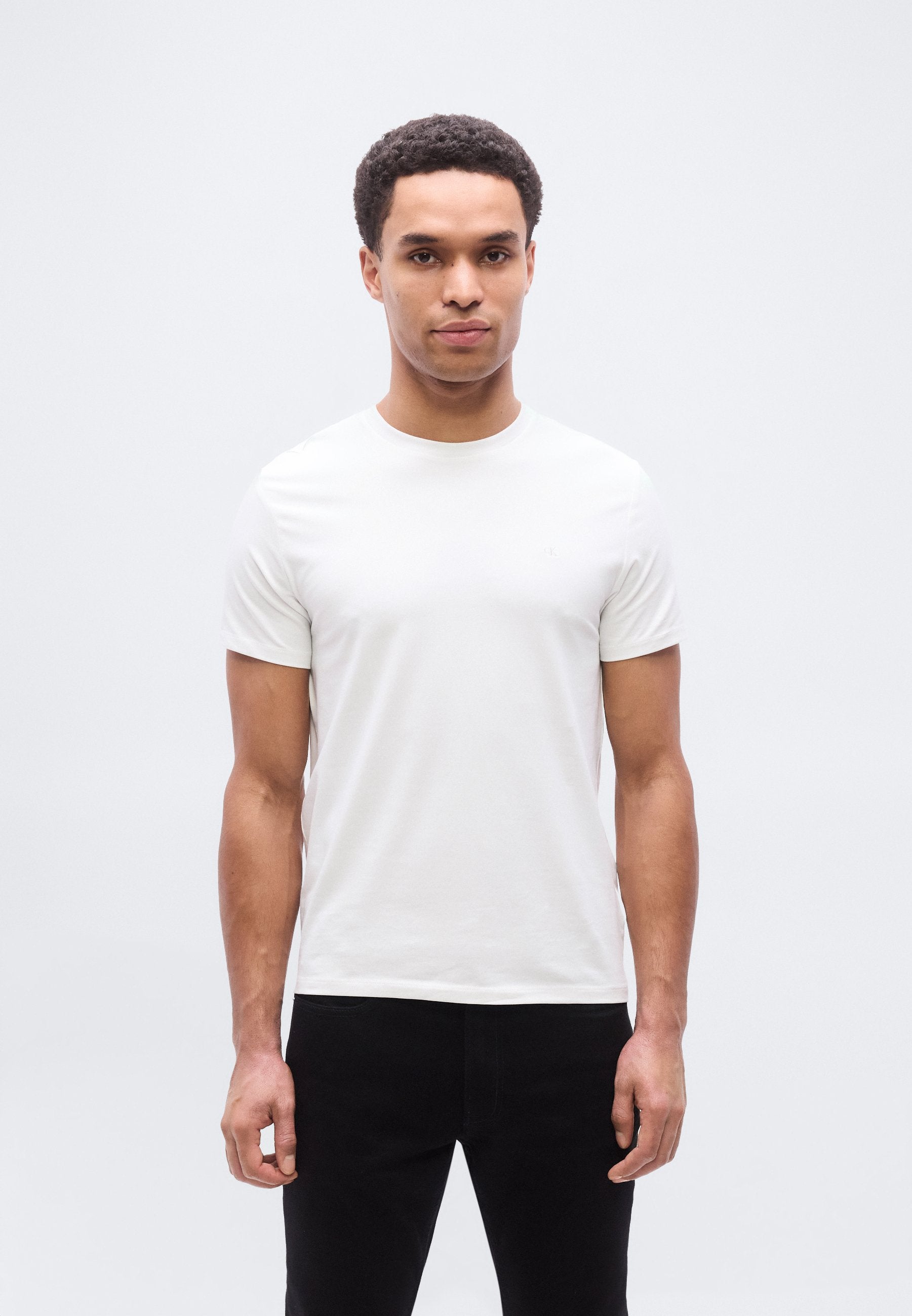 STRETCH SLIM TEE LIQUID TOUCH TEES 2 PACK - Basic T-shirt - bright white