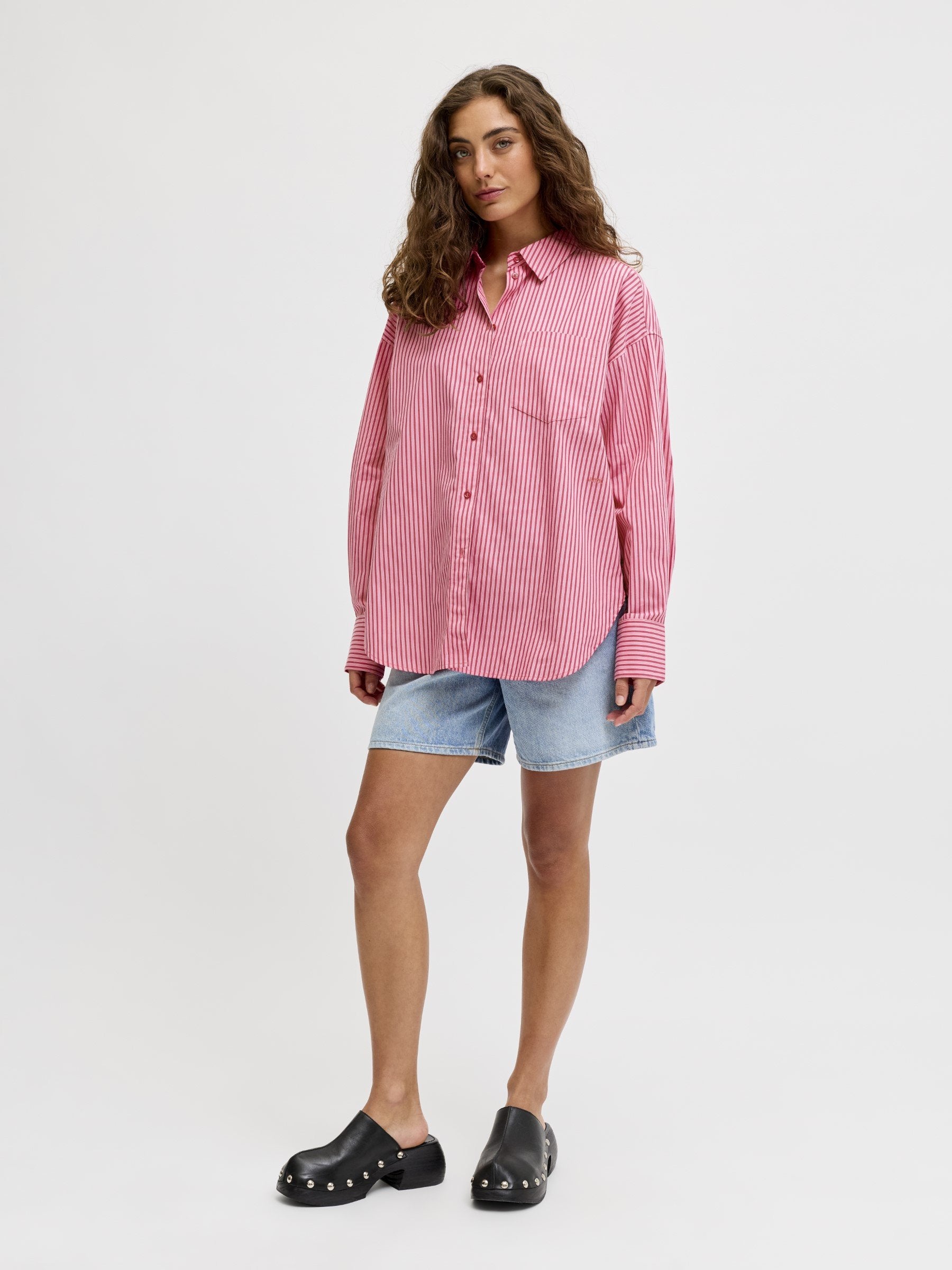 JAMIE RELAXED  - Button-down blouse - cerise