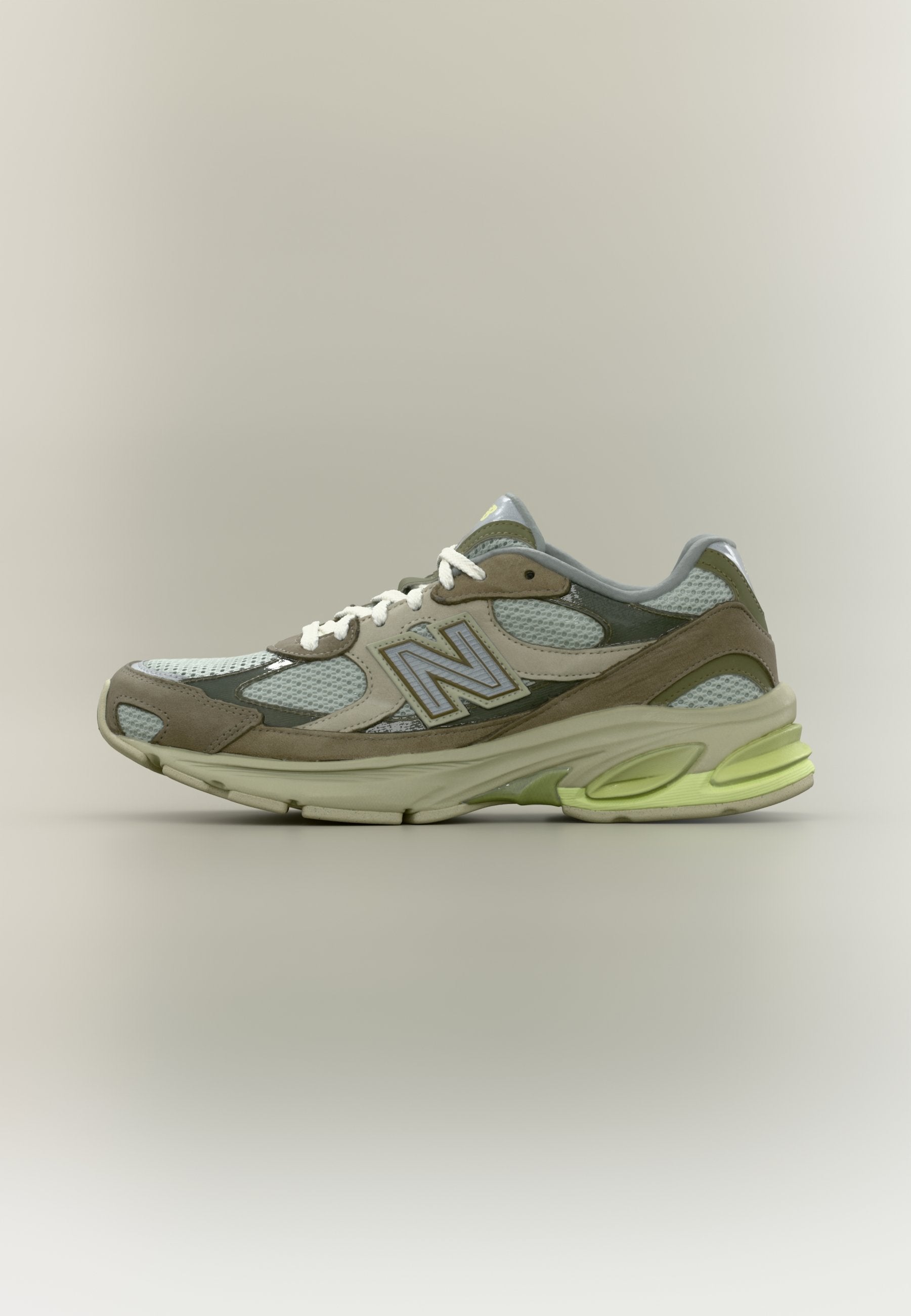 U2010 UNISEX - Baskets - vert discret/citron sec/gris étoile solitaire