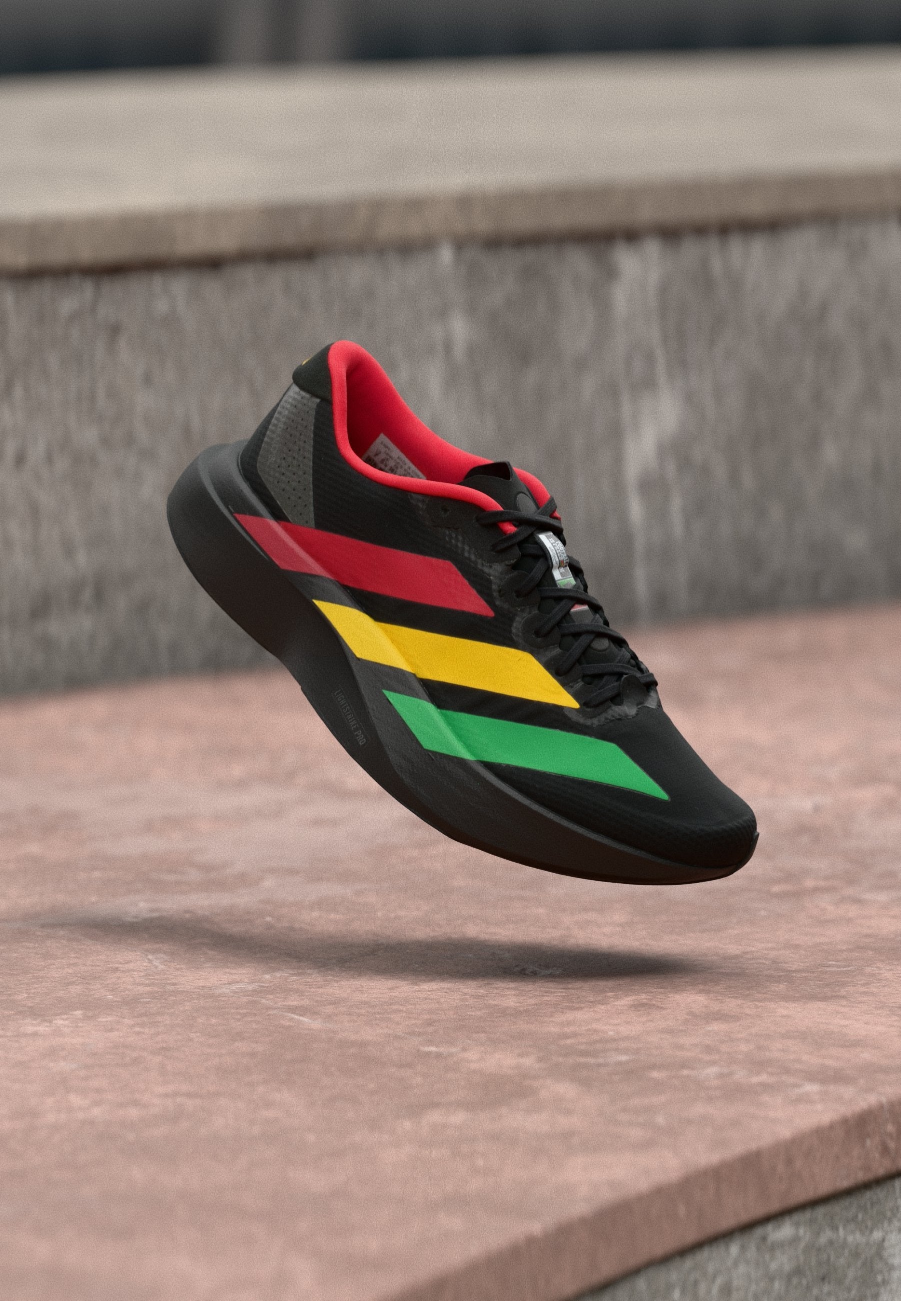 ADIZERO EVO SL - Trainers - core black/vivid green/bold gold-coloured