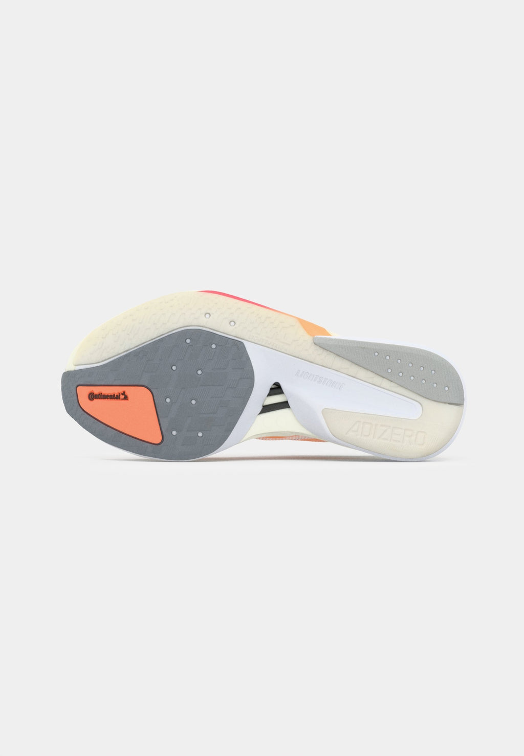 ADIZERO BOSTON - Road running shoes - off white/beam orange/acid orange