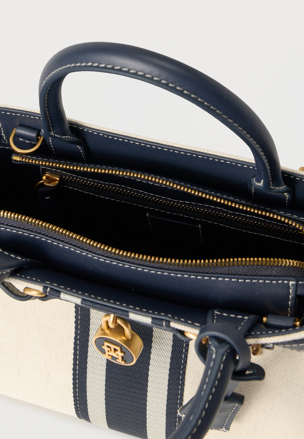 THE AMERICAN ICON CANVAS CROSSBODY TOTE BAG - حقيبة يد - أبيض/أزرق