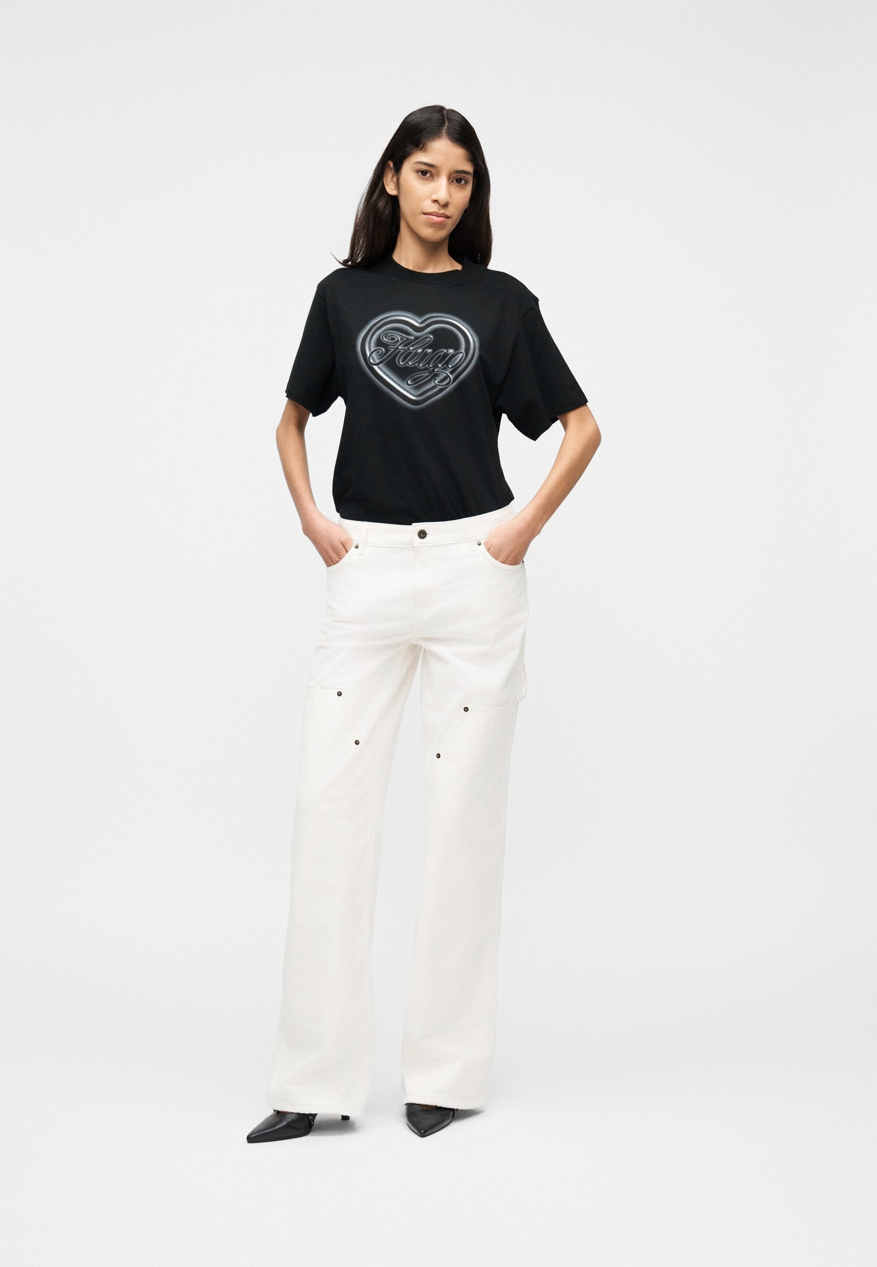 VINTAGE TEE - Print T-shirt - black