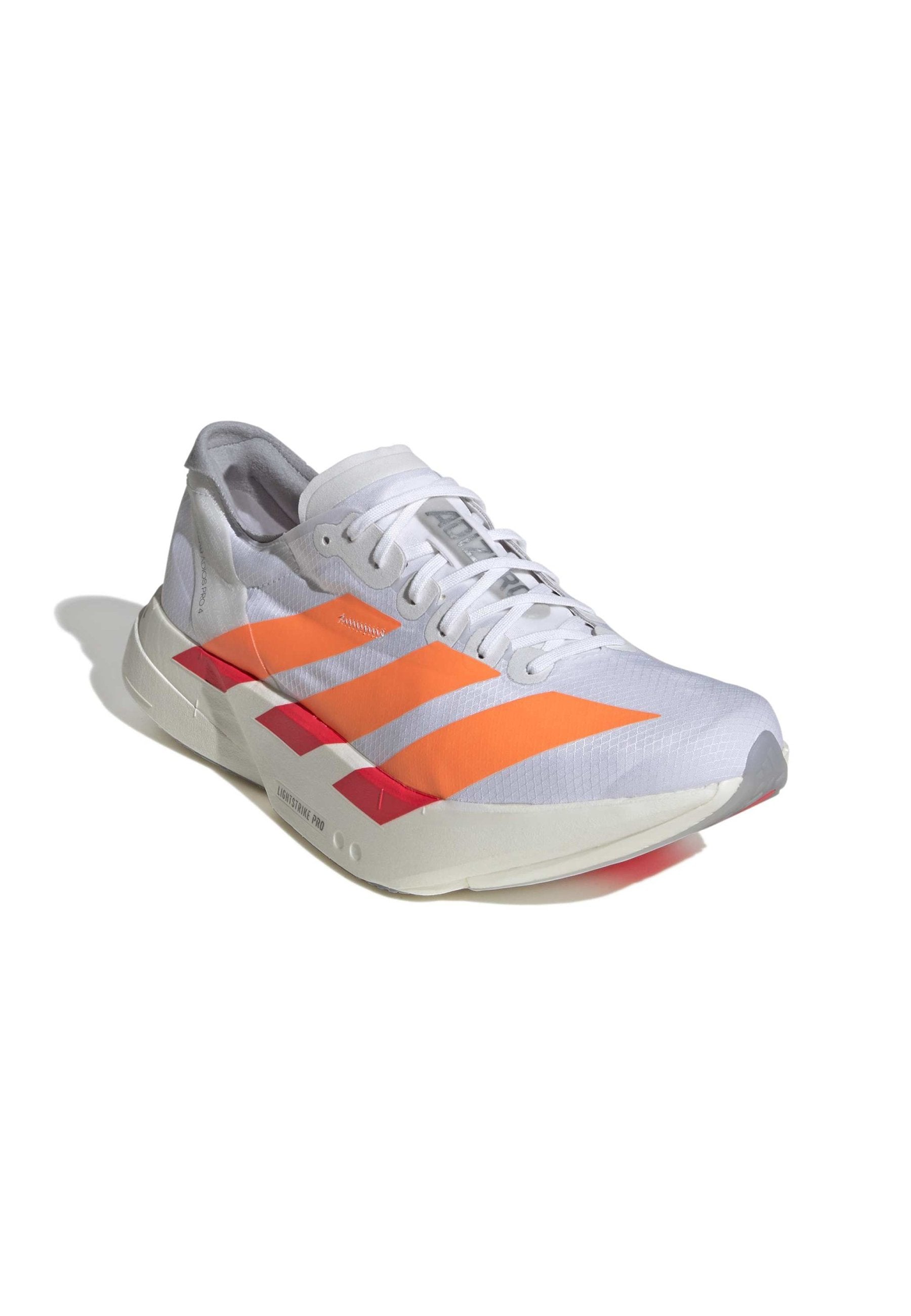 ADIZERO ADIOS PRO 4 - Road running shoes - cloud white   lucid orange   lucid red