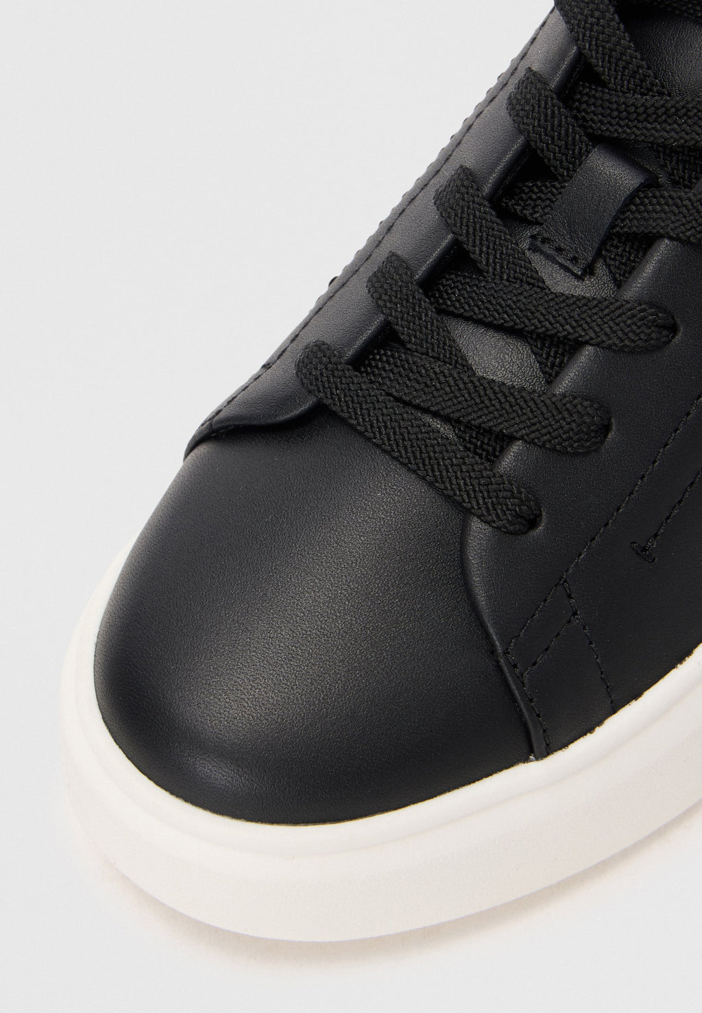 SNOW LEOPARD HEEL LEATHER PLATFORM TRAINERS - Trainers - black