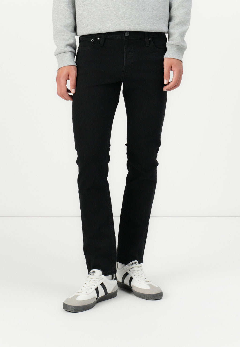 Slim fit JJIGLENN JJBASIC SQ 356 NOOS - Relaxed fit jeans - black denim