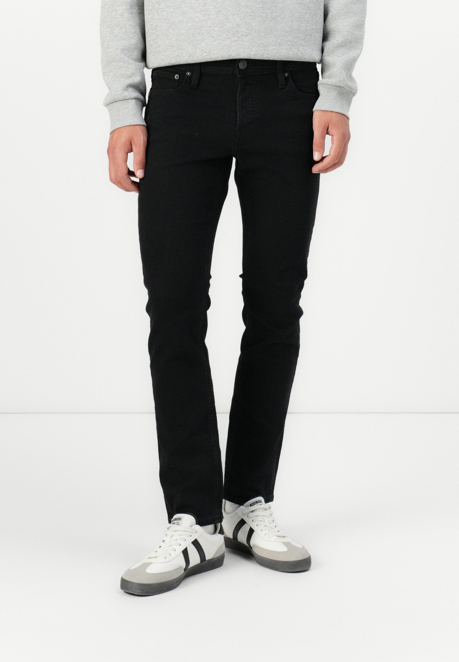 Slim fit JJIGLENN JJBASIC SQ 356 NOOS - Relaxed fit jeans - black denim